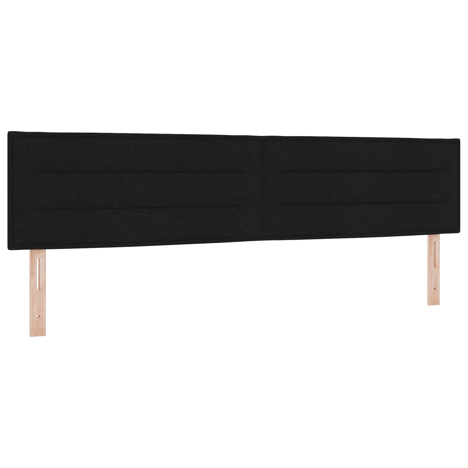Boxspringbed met matras met hoofdeinde Zwart 200 x 200 cm Stof – afbeelding 4