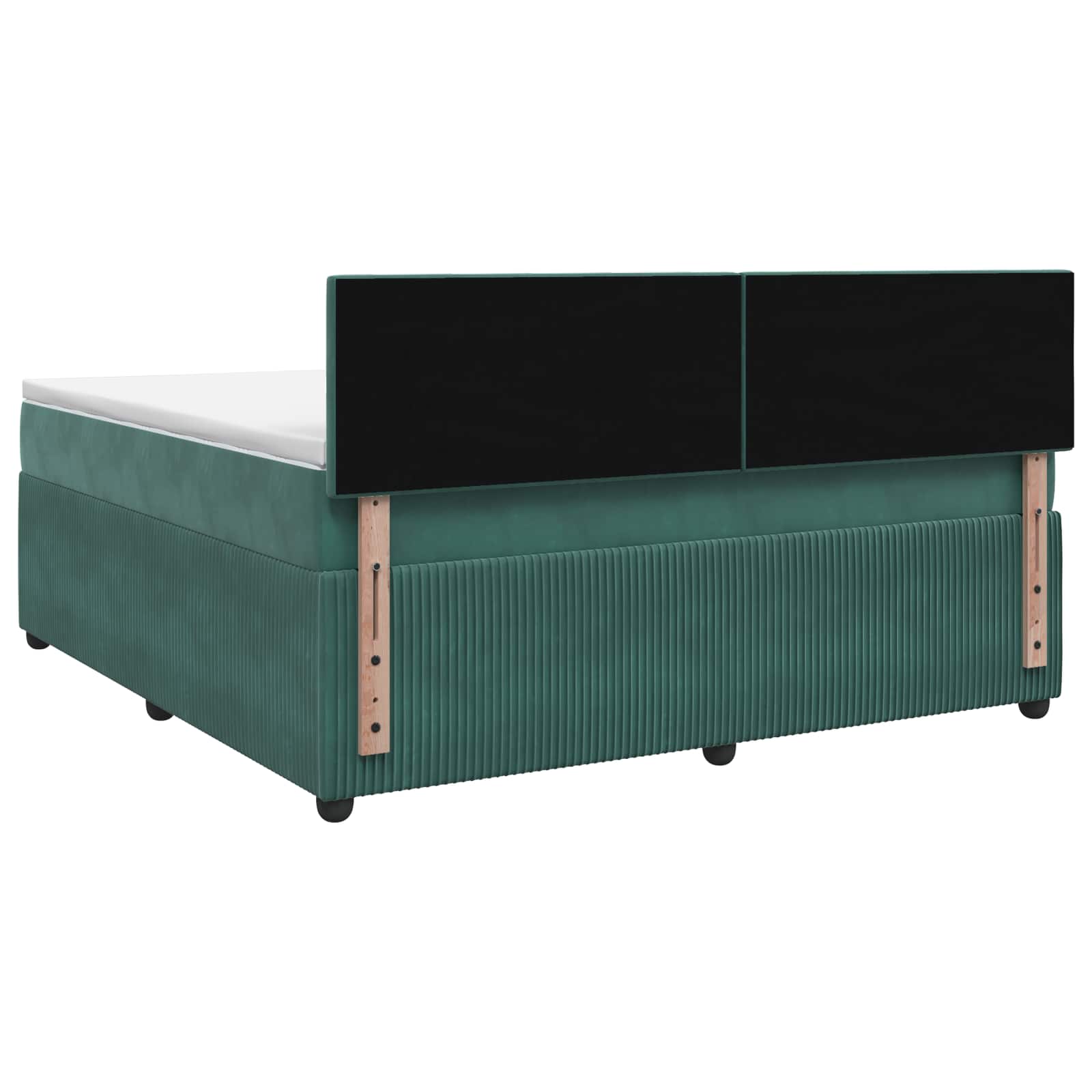 Boxspringbed met matras Donkergroen 160 x 200 cm Fluweel – afbeelding 8