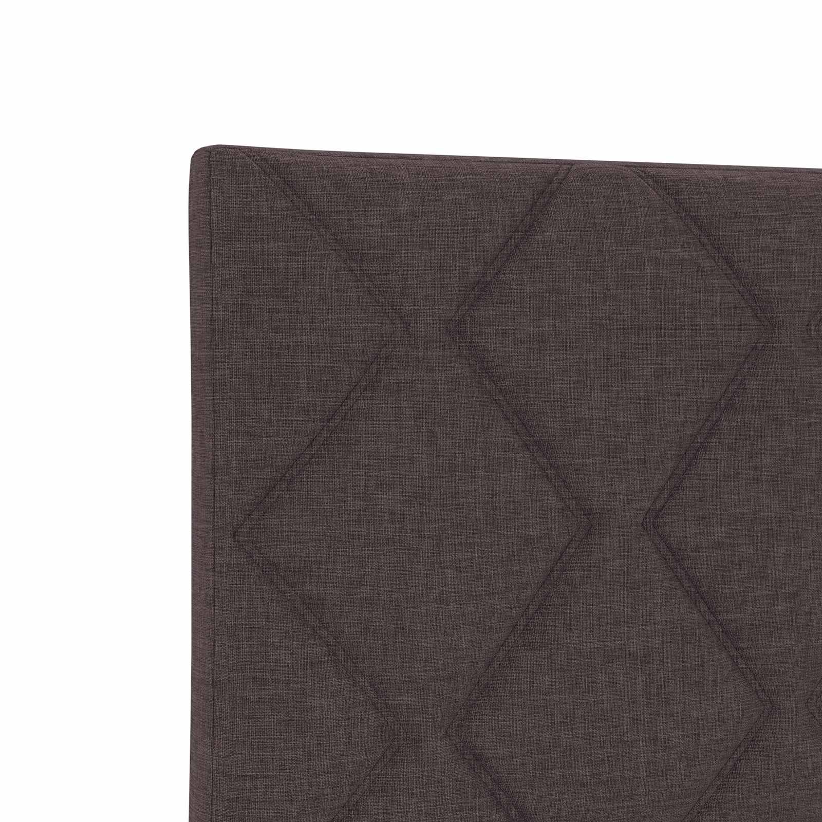 Boxspring Bed met Matras en LED Donkerbruin 80 x 200 cm Stof – afbeelding 8