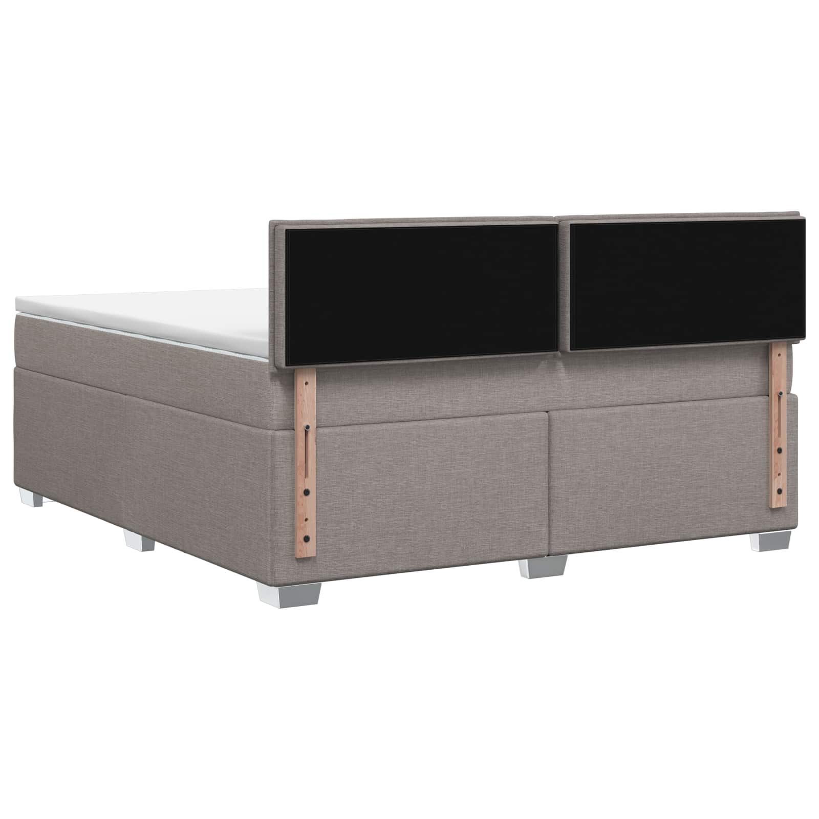 Boxspring Bed met Matras en LED Taupe 180 x 200 cm Stof – afbeelding 8