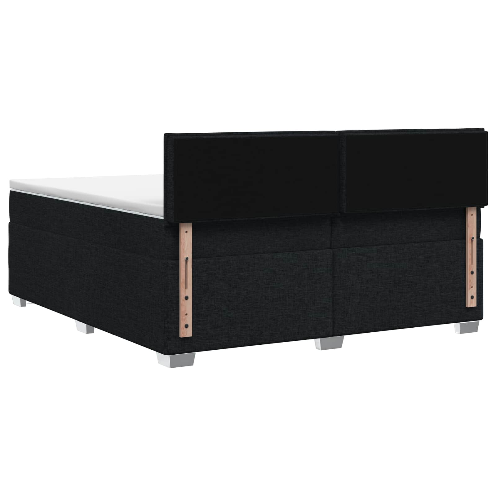Boxspring Bed met Matras en LED Zwart 200 x 200 cm Stof – afbeelding 8