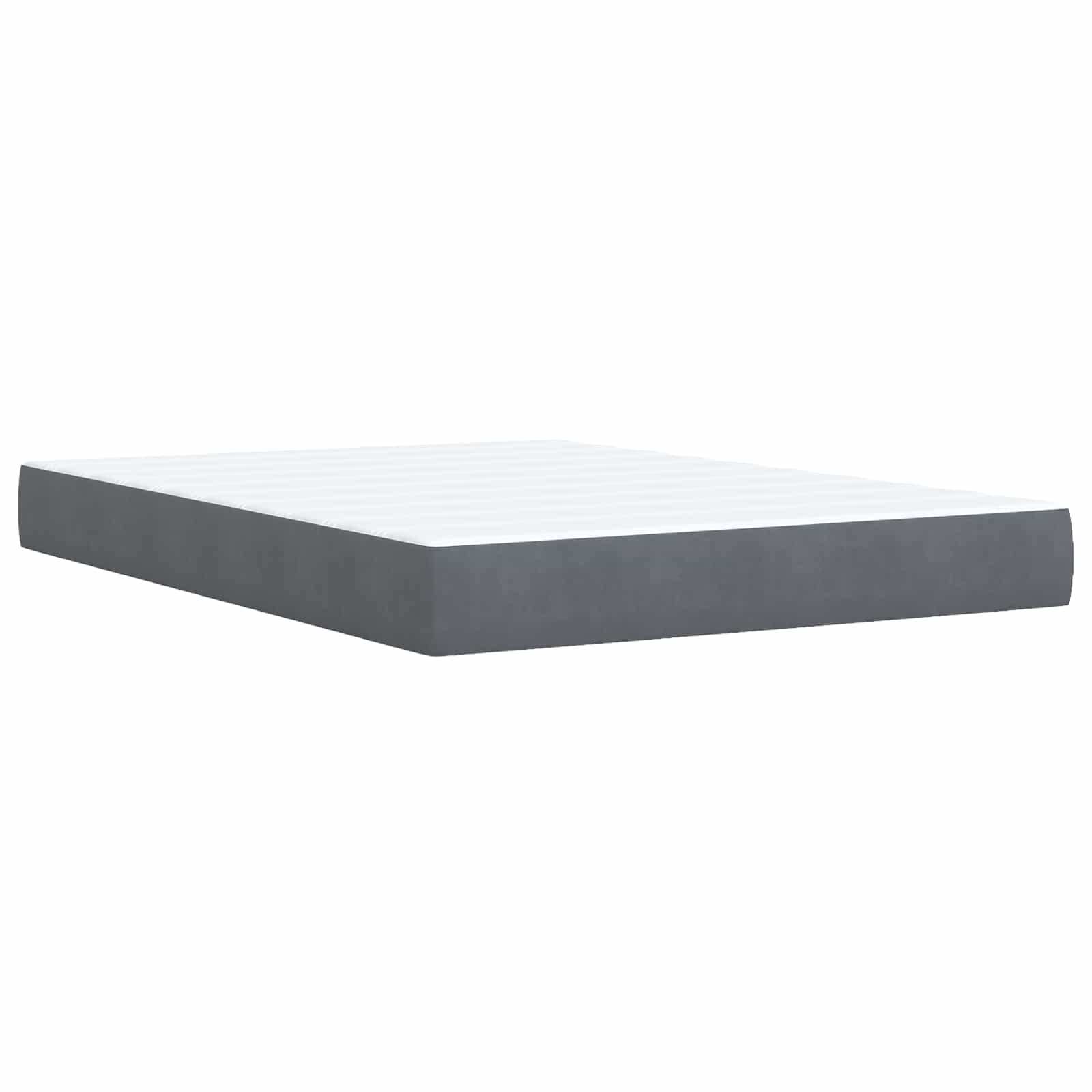 Boxspring Bed met Matras en LED Donkergrijs 140 x 200 cm – afbeelding 6
