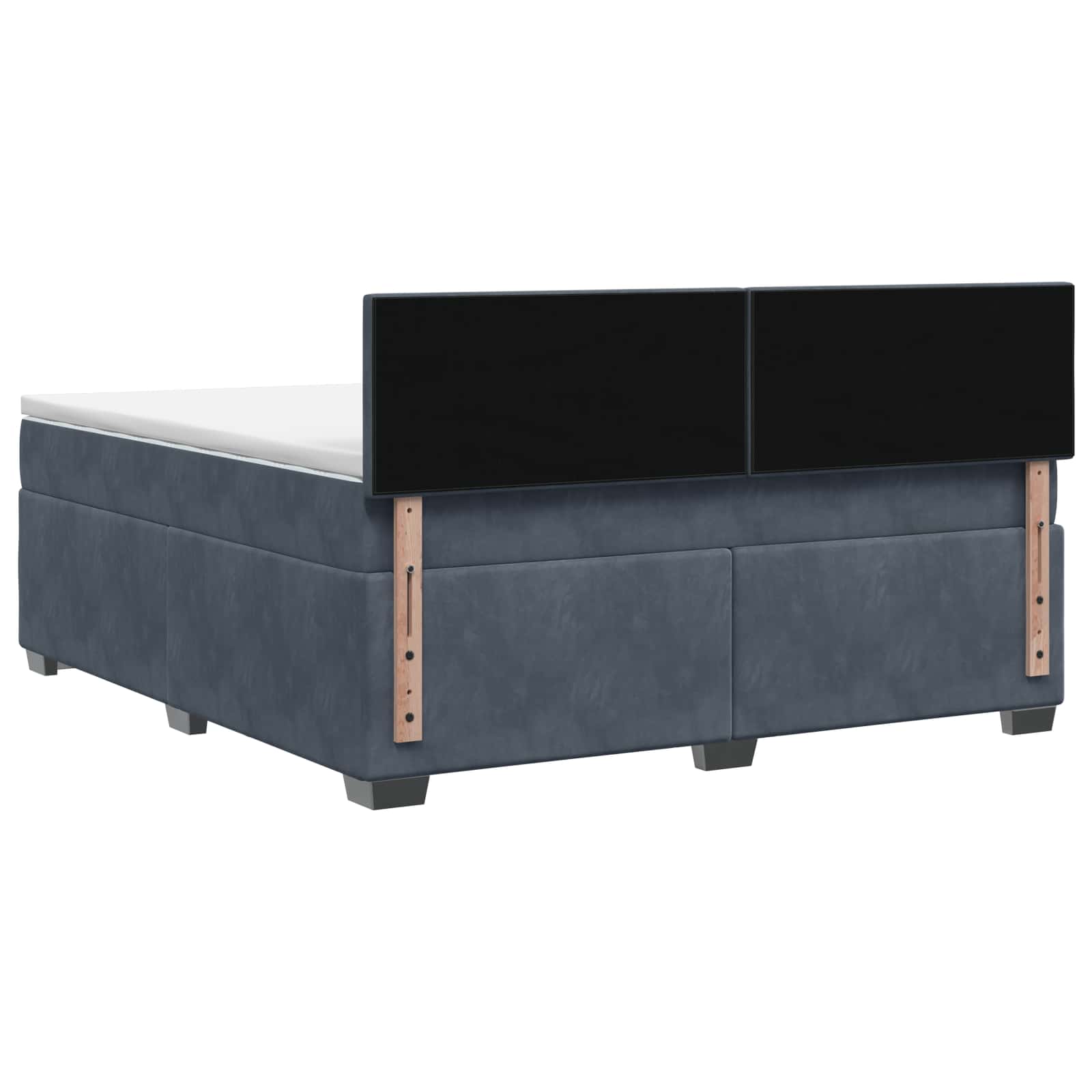 Boxspring Bed met Matras en LED Donkergrijs 140 x 200 cm – afbeelding 8