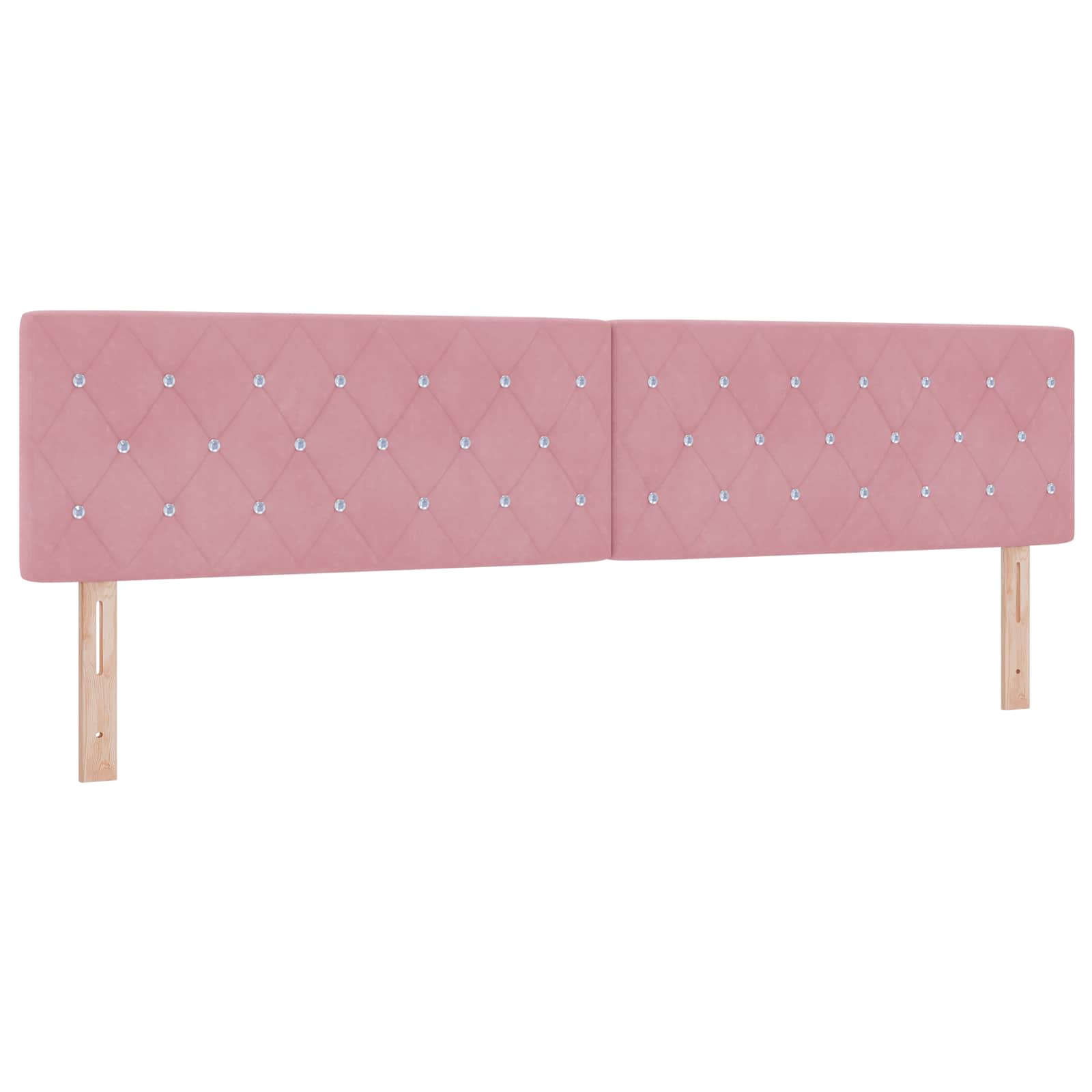 Boxspring Bed met Matras en LED Roze 200 x 200 cm fluweel – afbeelding 4