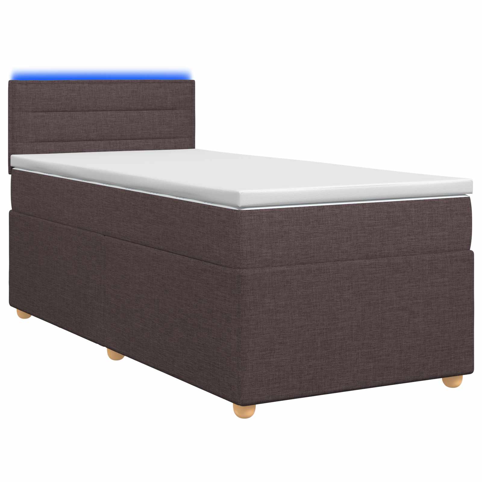 Boxspringbed met matras Donkerbruin 80 x 200 cm Stof