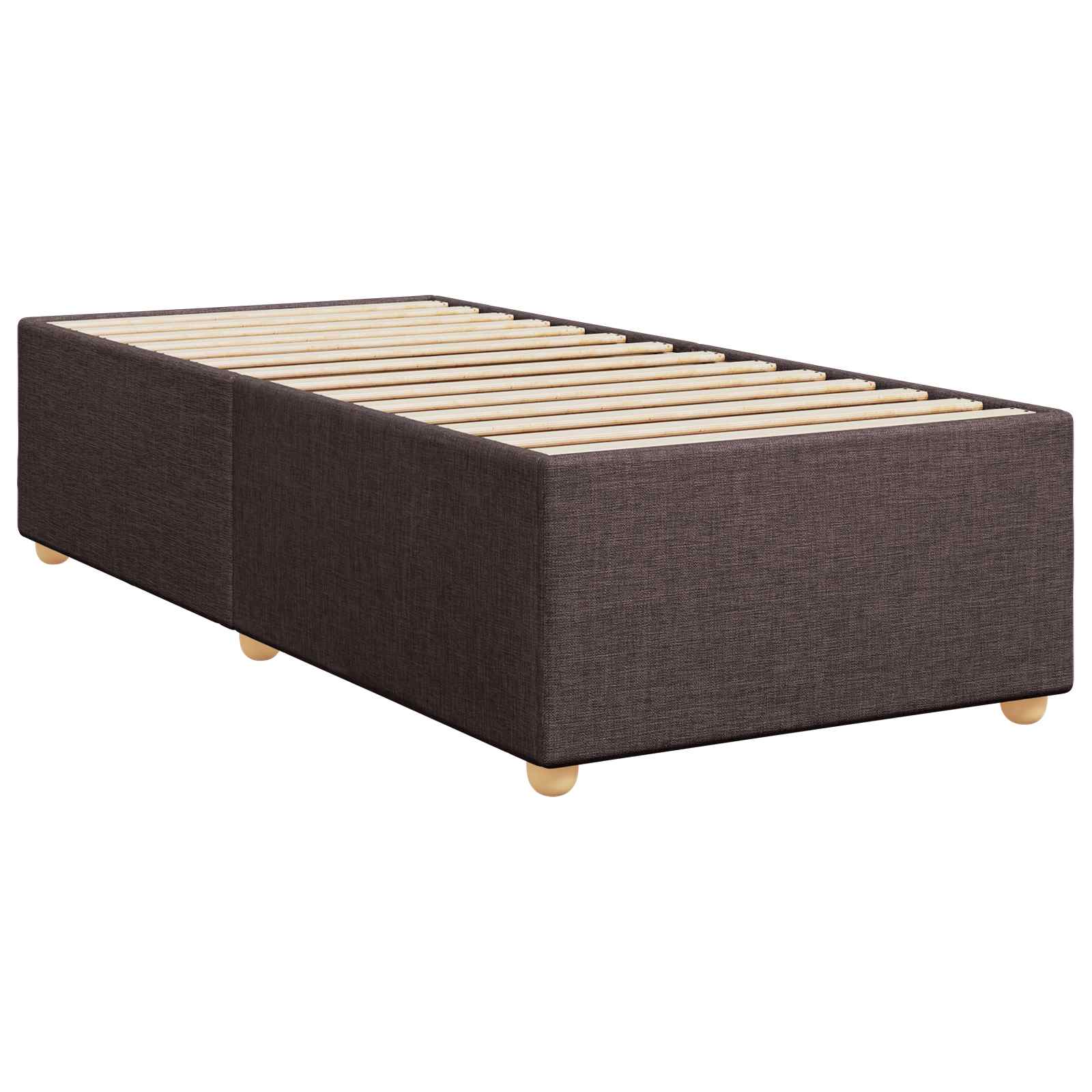 Boxspringbed met matras Donkerbruin 80 x 200 cm Stof – afbeelding 4