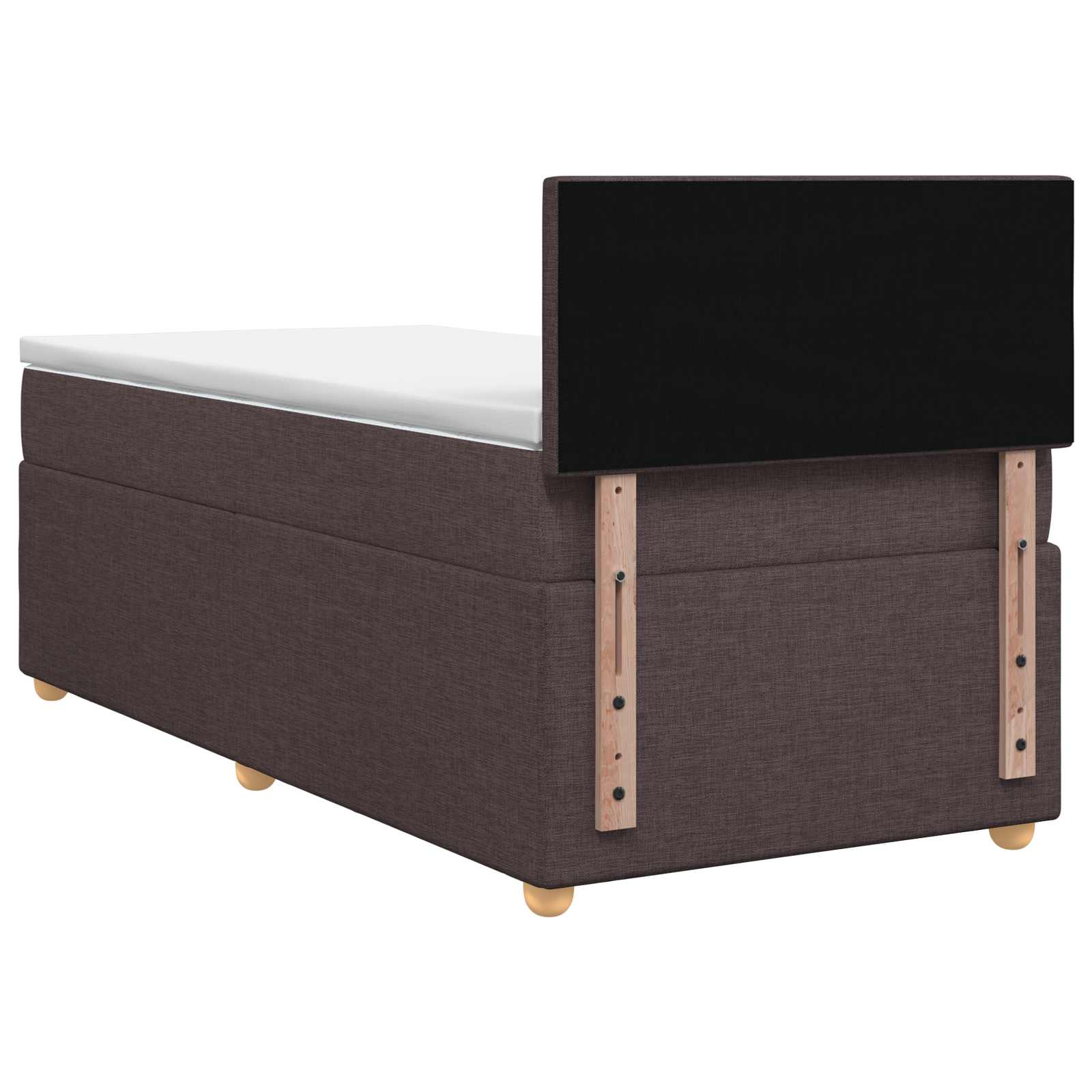 Boxspringbed met matras Donkerbruin 80 x 200 cm Stof – afbeelding 7