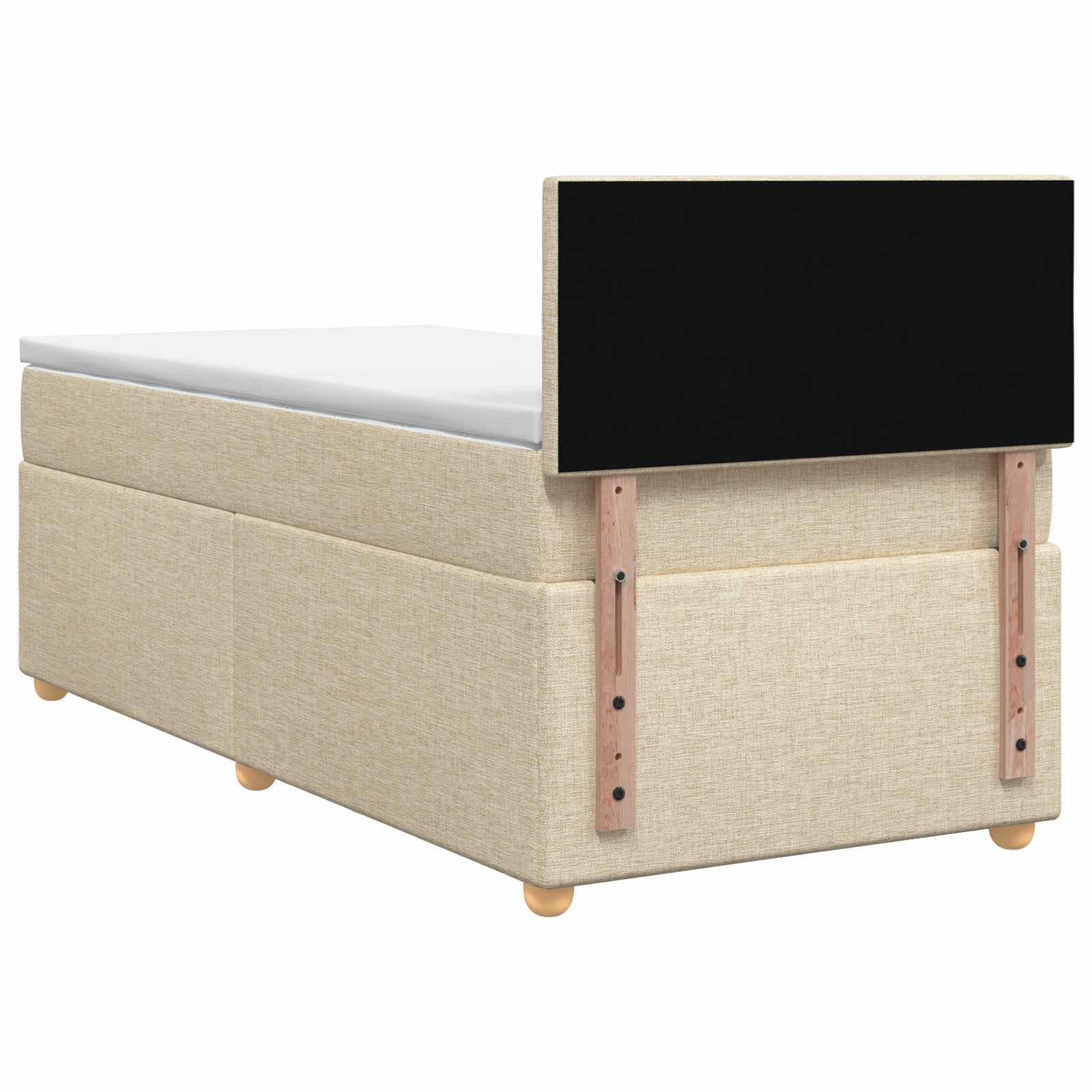 Boxspringbed met matras Crèmekleurig 90 x 190 cm Stof – afbeelding 7