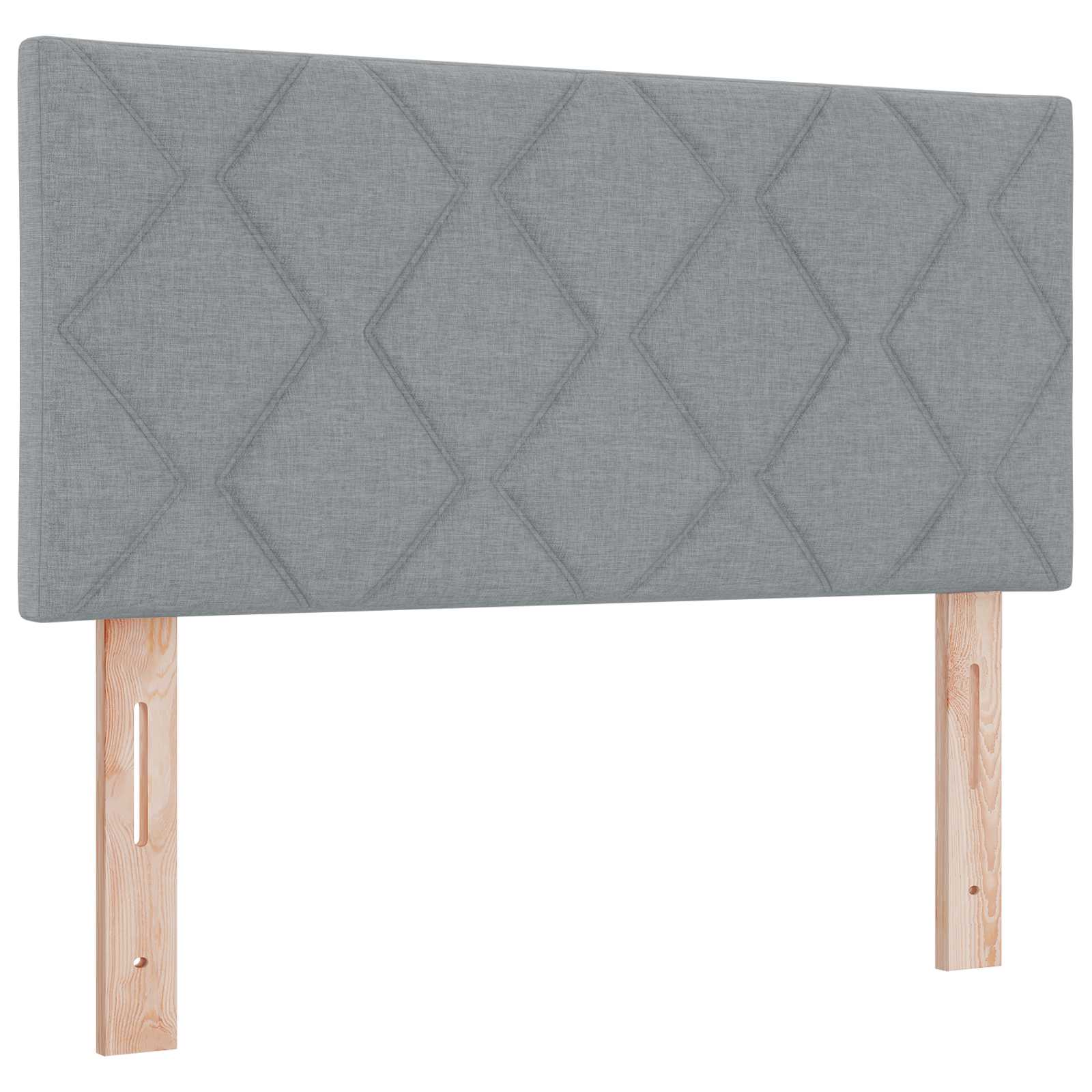 Boxspringbed met matras Lichtgrijs 90 x 200 cm Stof – afbeelding 3