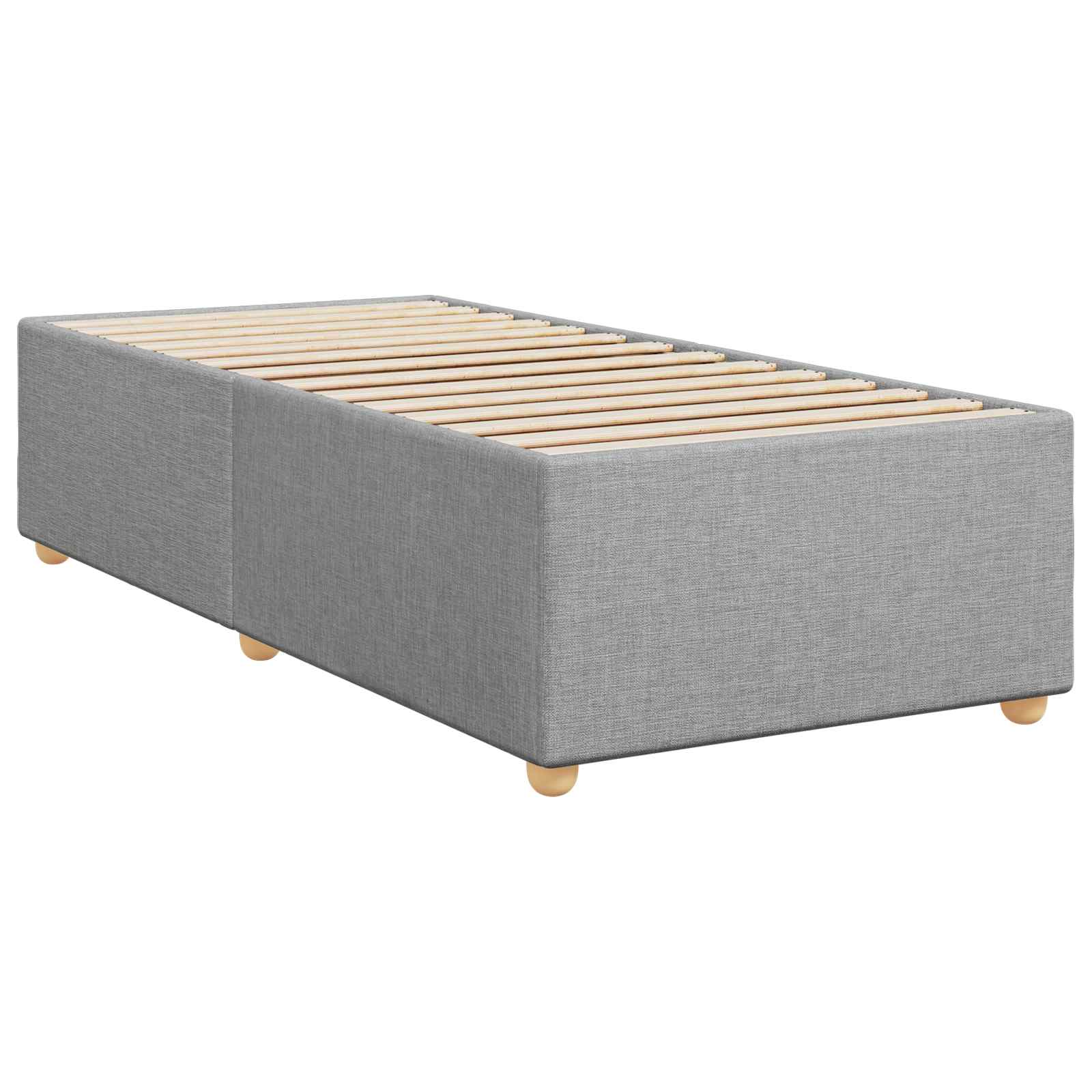 Boxspringbed met matras Lichtgrijs 90 x 200 cm Stof – afbeelding 4
