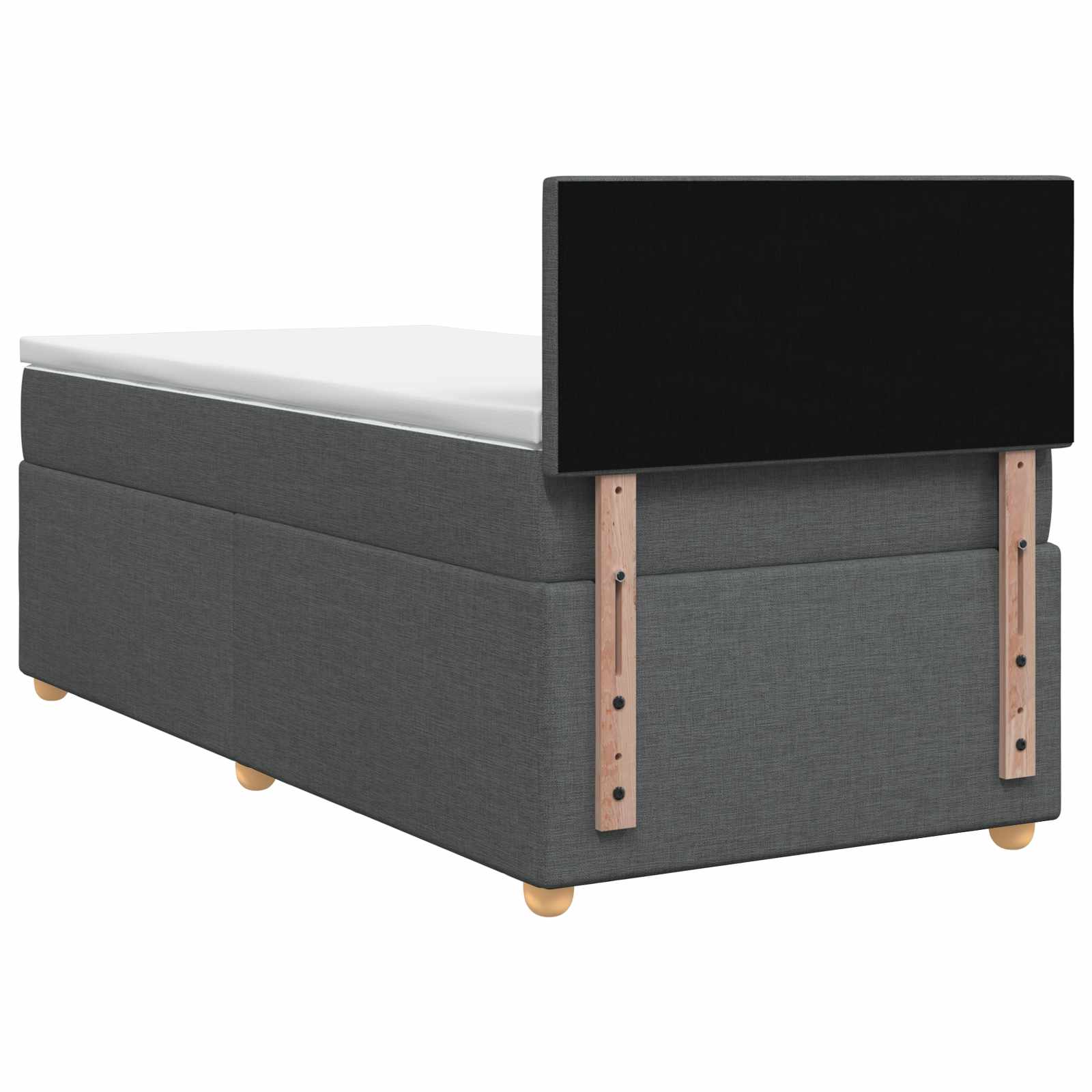 Boxspringbed met matras Donkergrijs 100 x 200 cm Stof – afbeelding 7