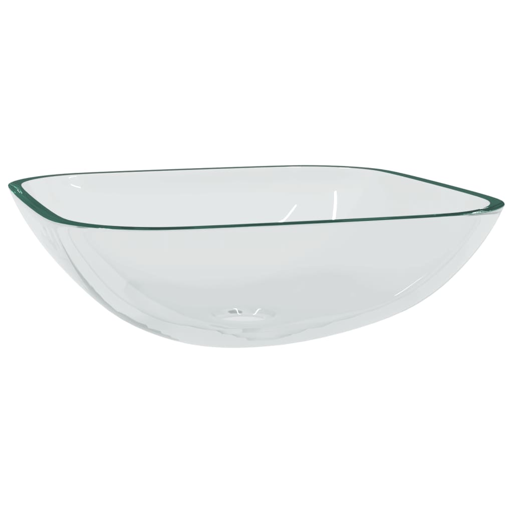 Wasbak 42x42x14 cm glas transparant – afbeelding 2