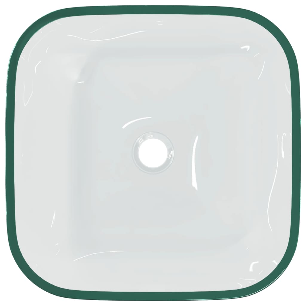 Wasbak 42x42x14 cm glas transparant – afbeelding 4