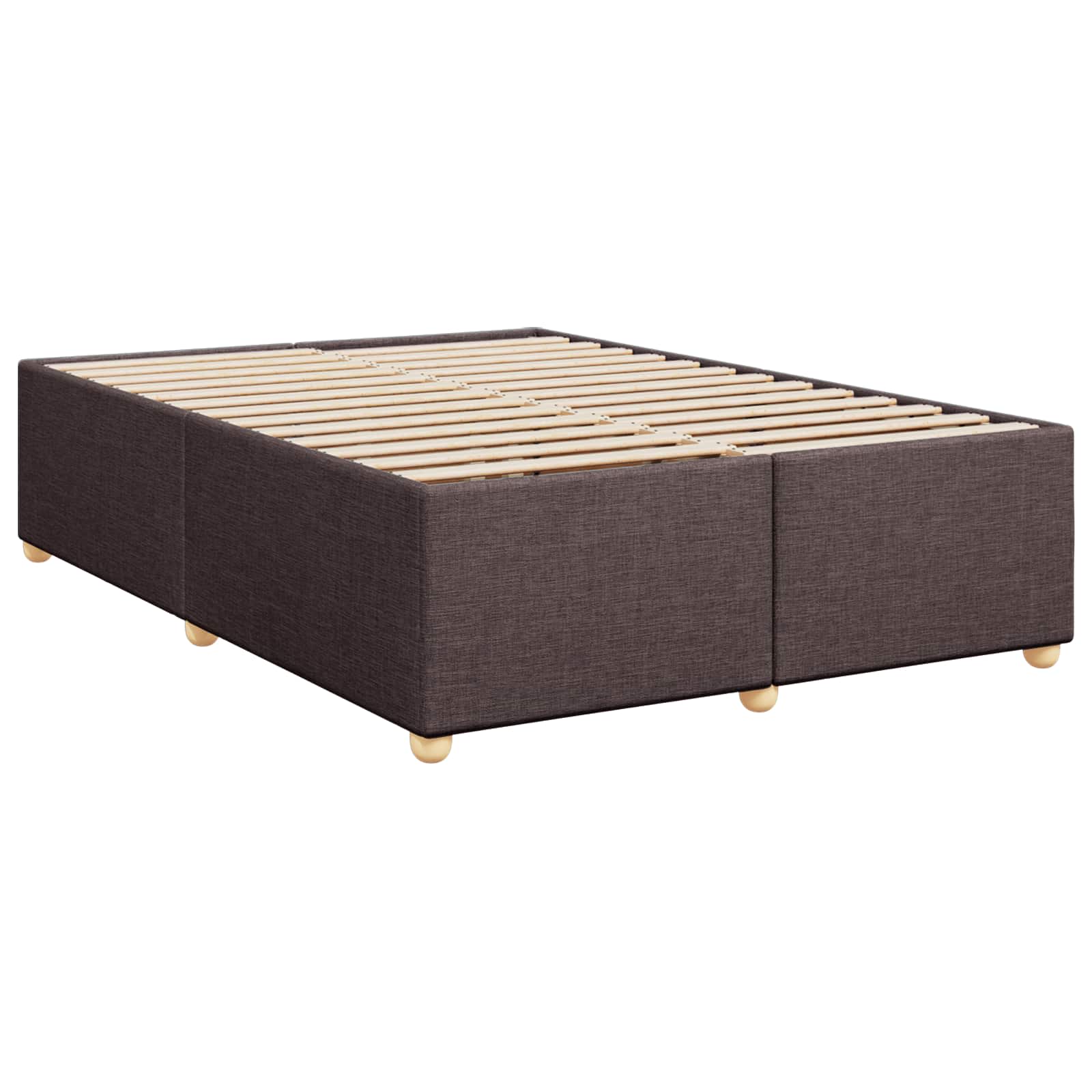 Boxspringbed met matras Donkerbruin 140 x 190 cm Stof – afbeelding 5