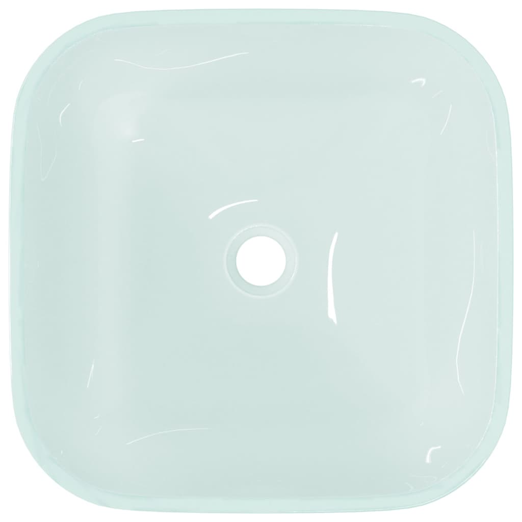 Wasbak 42x42x14 cm glas mat – afbeelding 4