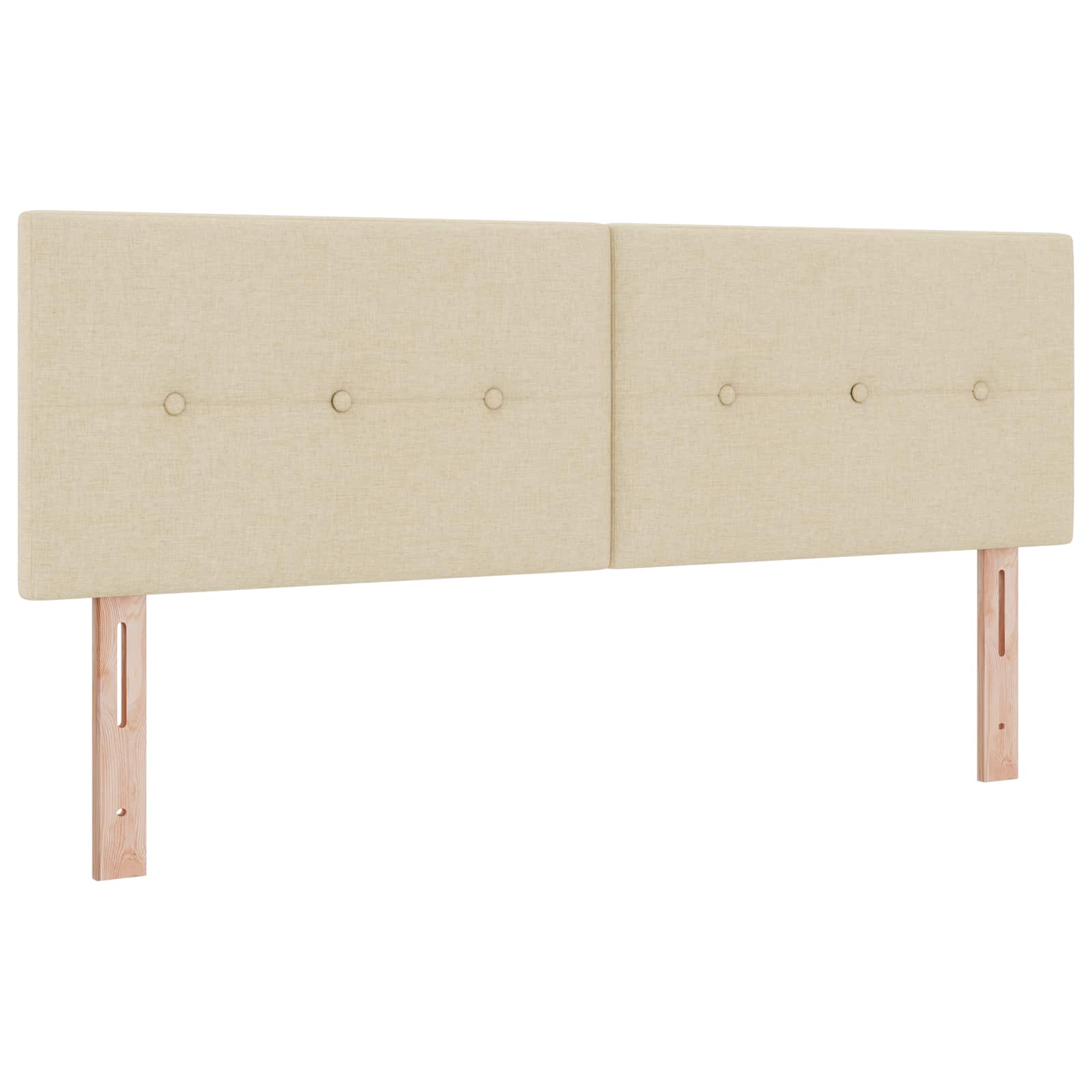 Boxspringbed met matras Crèmekleurig 160 x 200 cm Stof – afbeelding 4