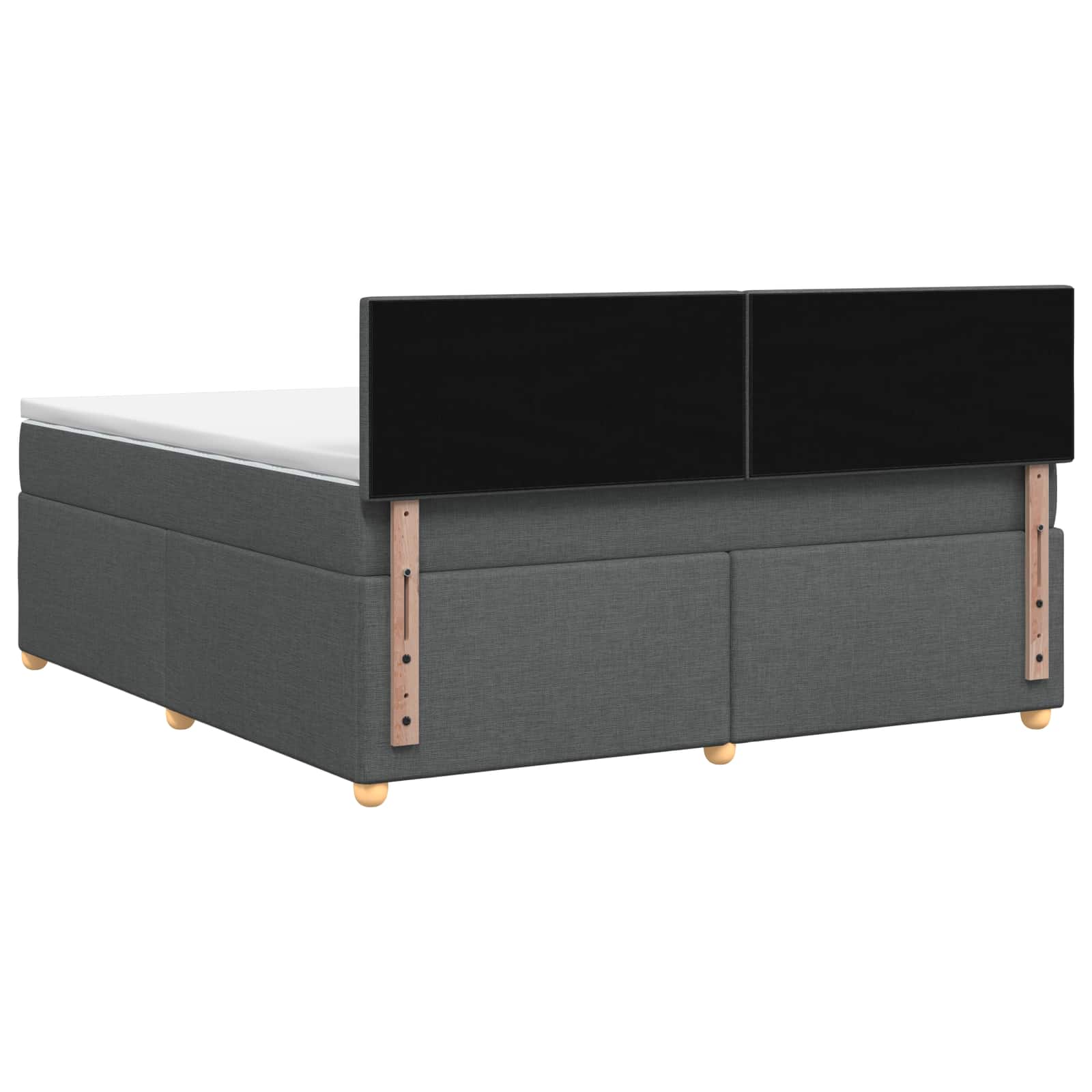 Boxspringbed met matras Donkergrijs 160 x 200 cm Stof – afbeelding 8