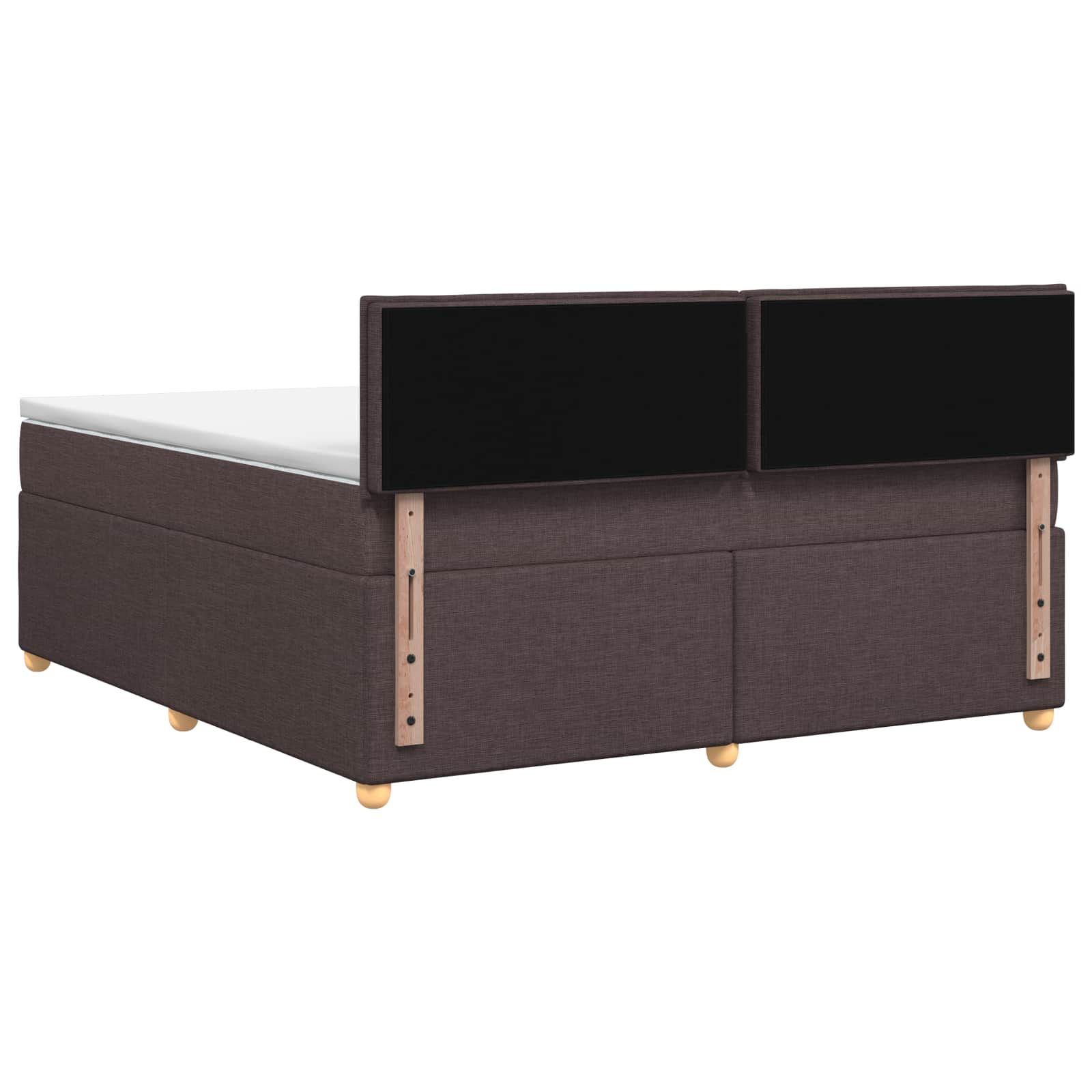 Boxspringbed met matras Donkerbruin 180 x 200 cm Stof – afbeelding 8