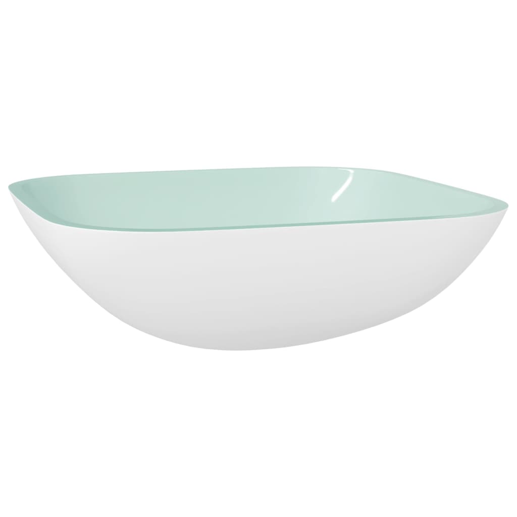 Wasbak 42x42x14 cm glas wit – afbeelding 2