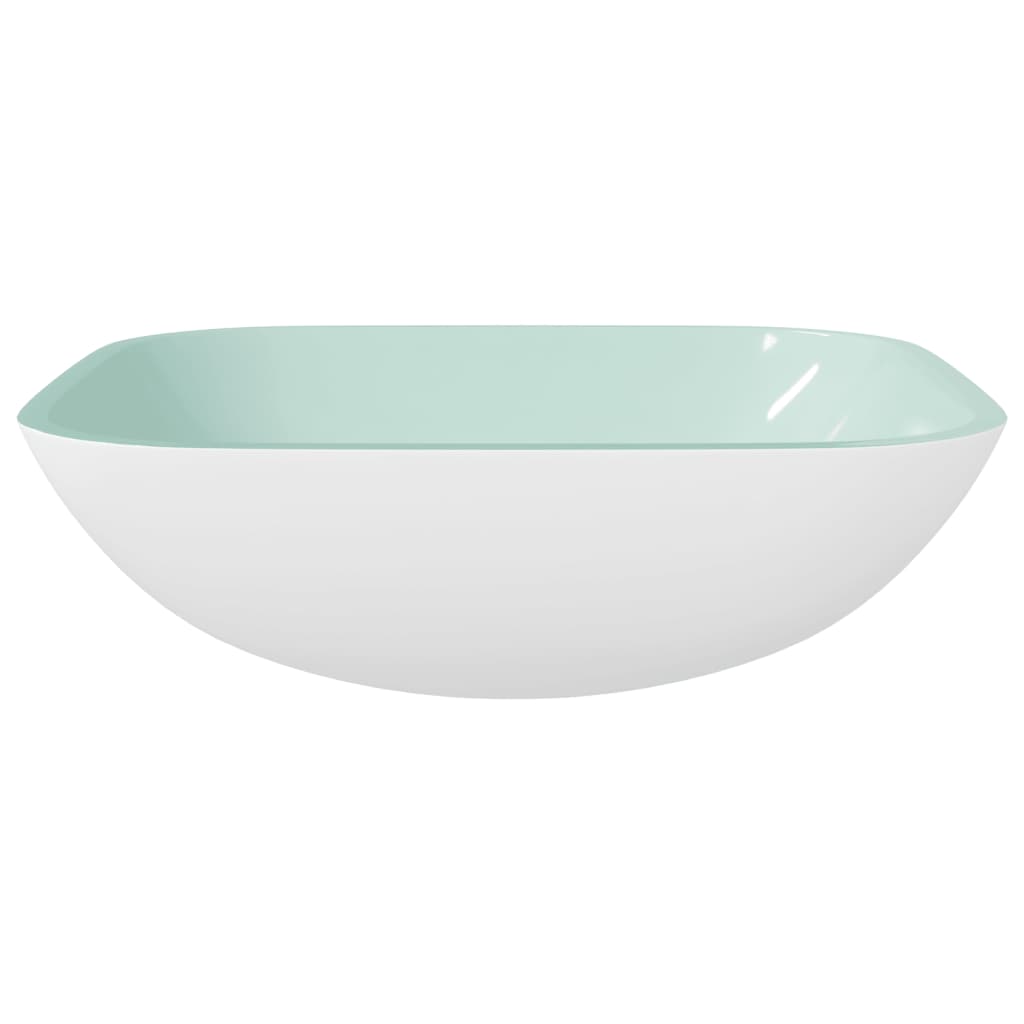Wasbak 42x42x14 cm glas wit – afbeelding 3