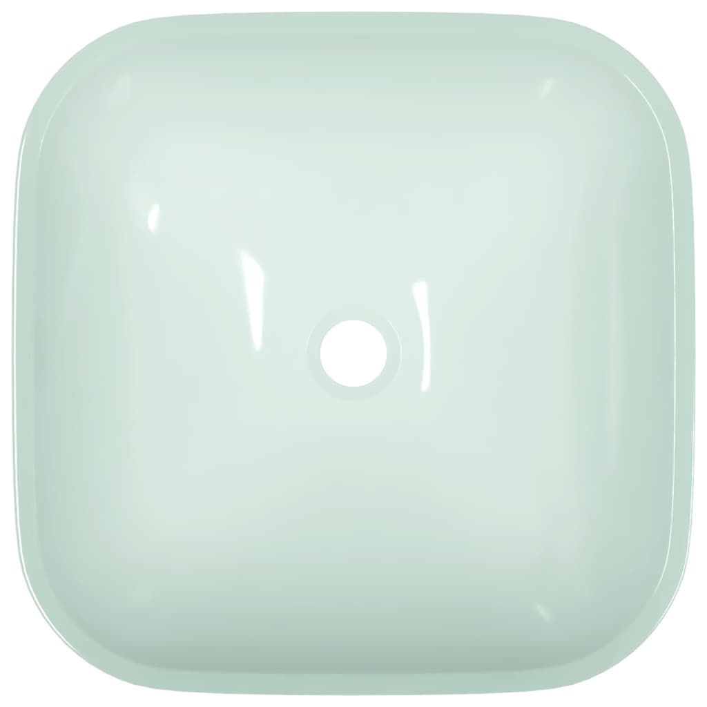 Wasbak 42x42x14 cm glas wit – afbeelding 4