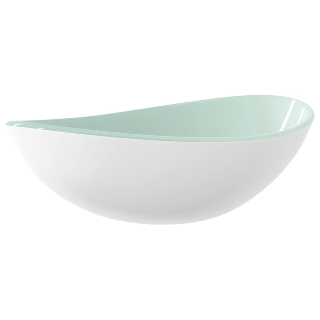 Wasbak 54,5x35x15,5 cm gehard glas wit – afbeelding 2