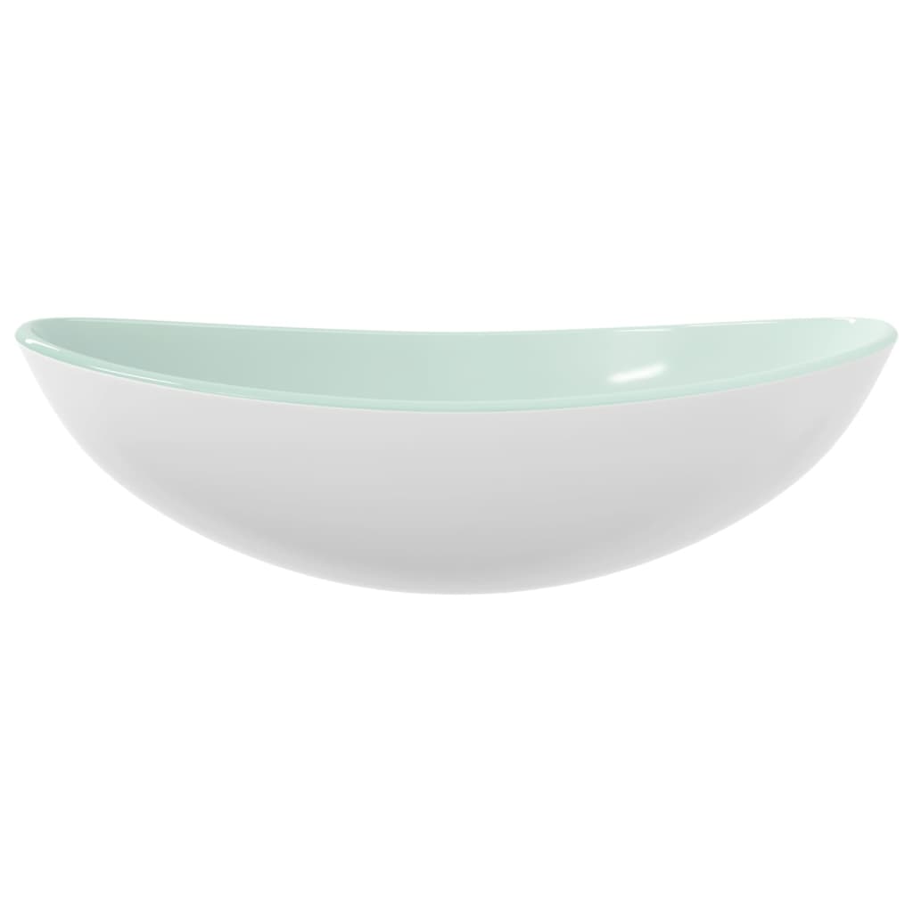 Wasbak 54,5x35x15,5 cm gehard glas wit – afbeelding 3