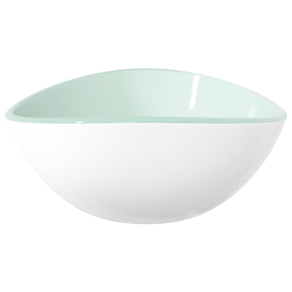Wasbak 54,5x35x15,5 cm gehard glas wit – afbeelding 4