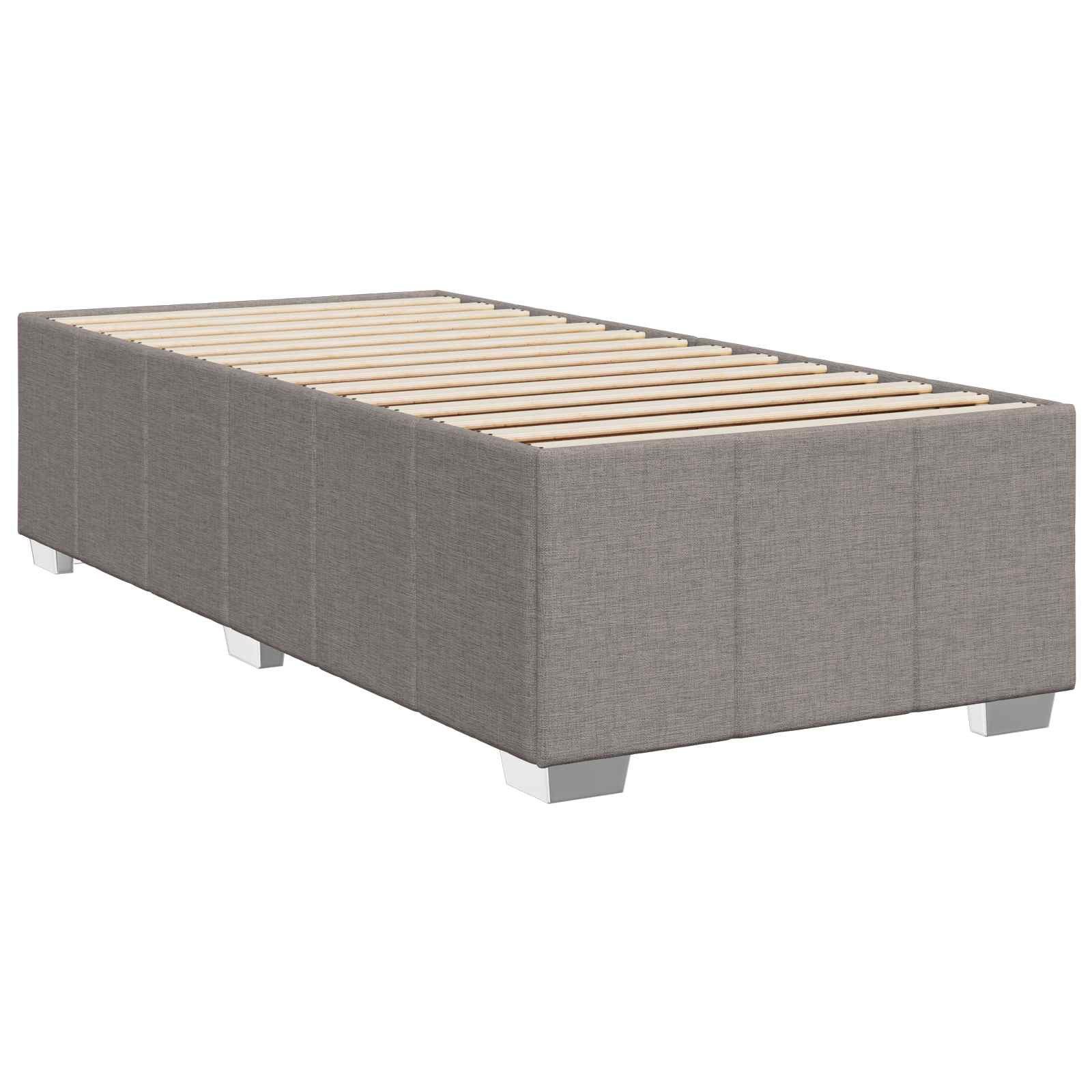 Boxspringbed met matras met hoofdeinde Taupe 90 x 200 cm Stof – afbeelding 4