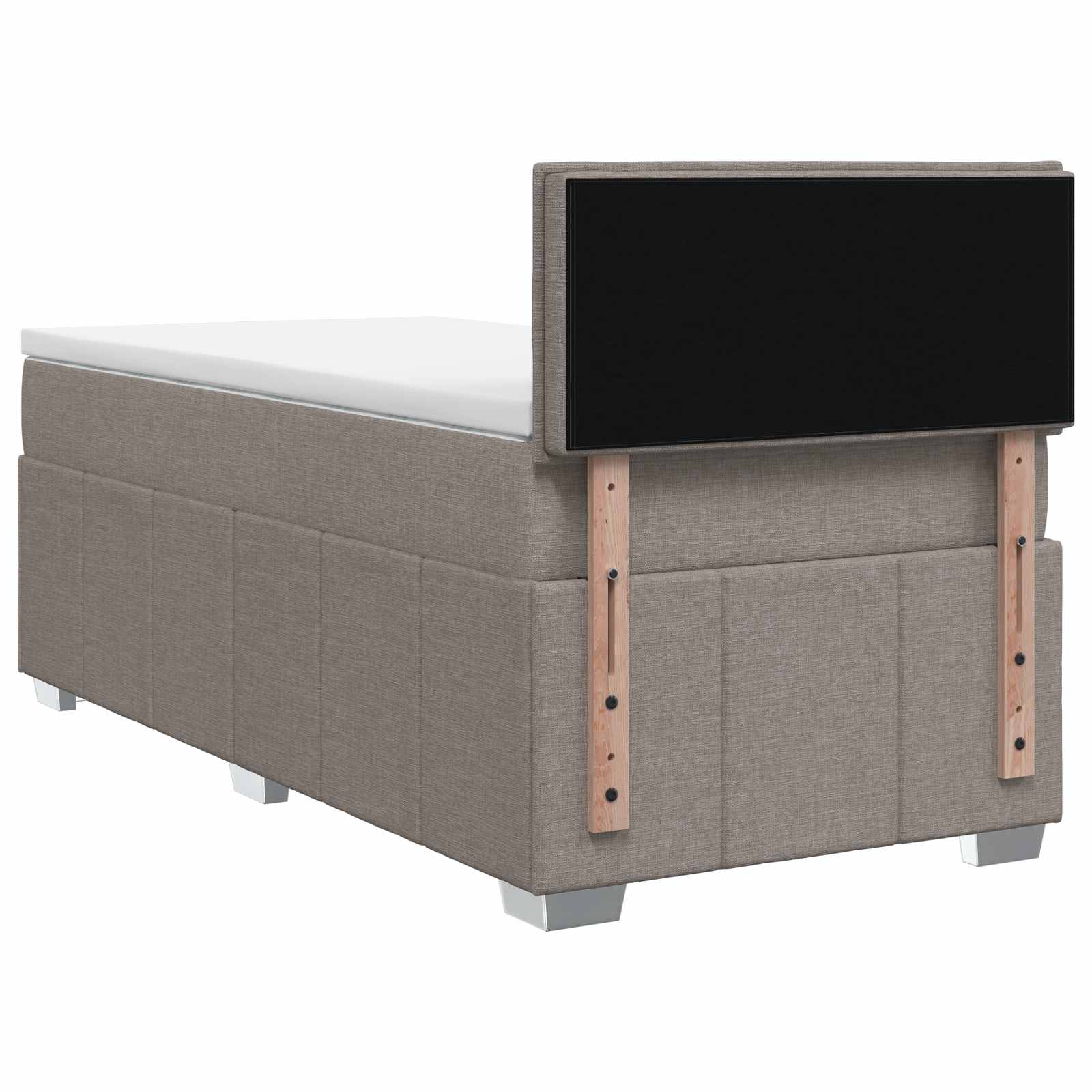 Boxspringbed met matras met hoofdeinde Taupe 90 x 200 cm Stof – afbeelding 7