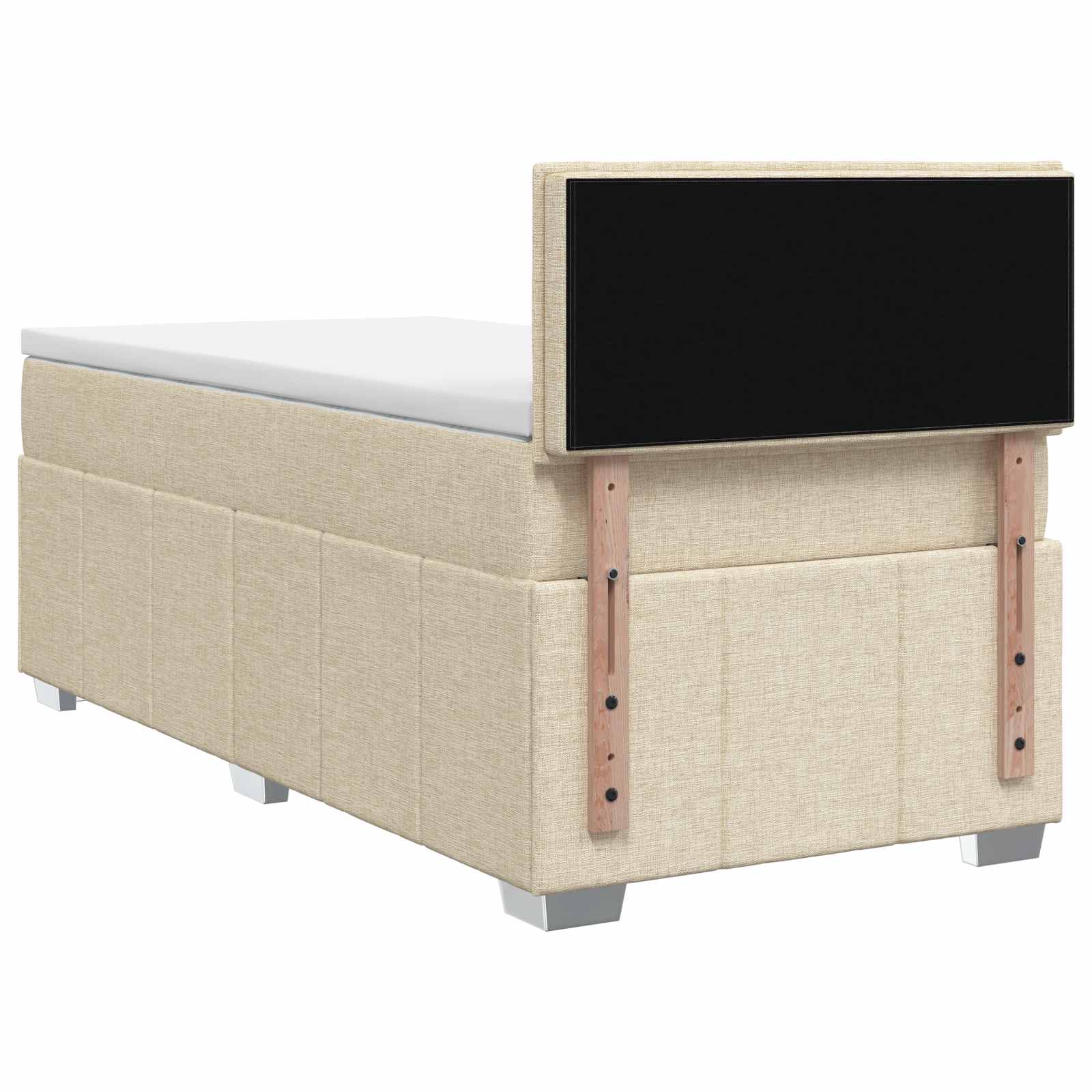 Boxspringbed met matras Crèmekleurig 90 x 200 cm Stof – afbeelding 7