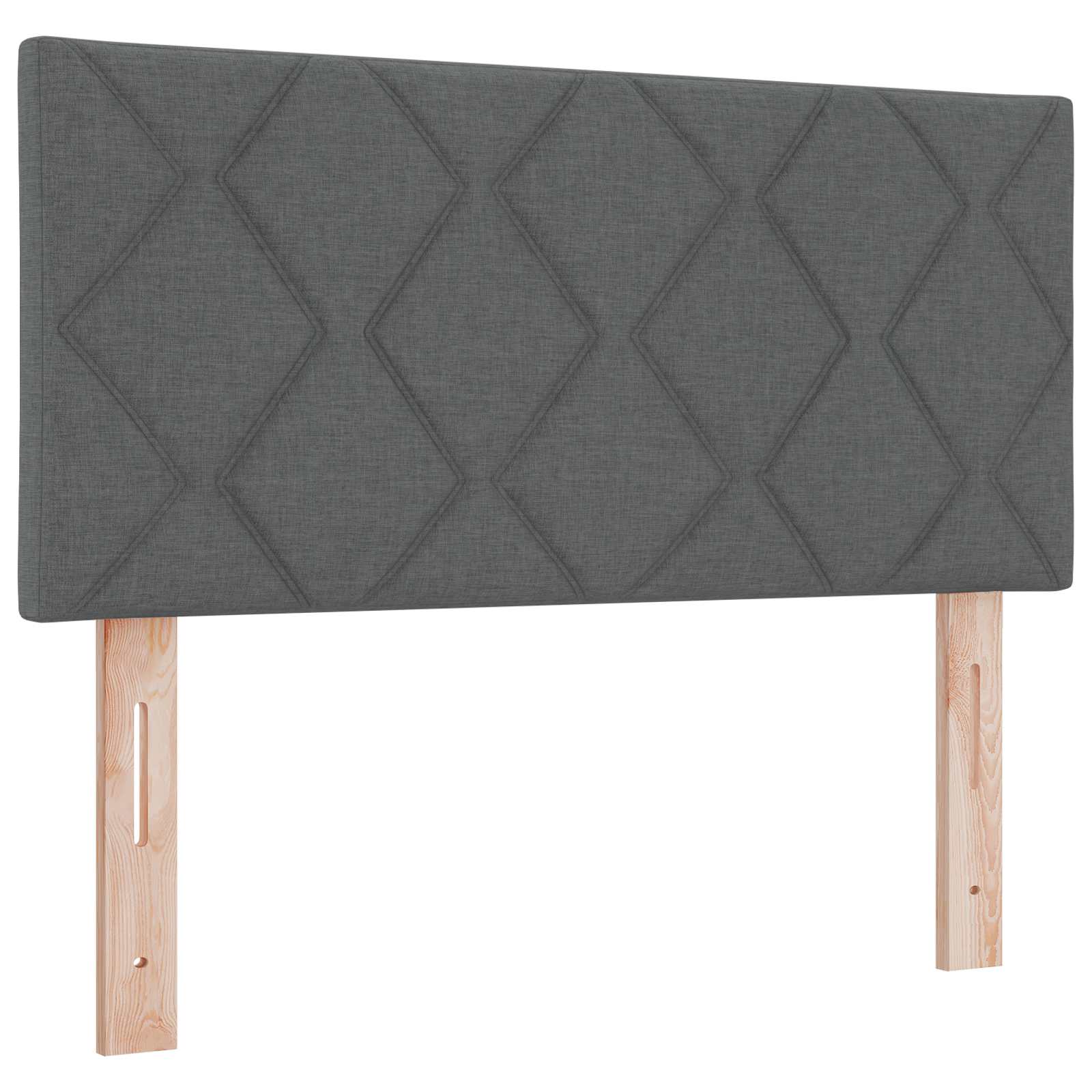 Boxspringbed met matras Donkergrijs 90 x 200 cm Stof – afbeelding 3