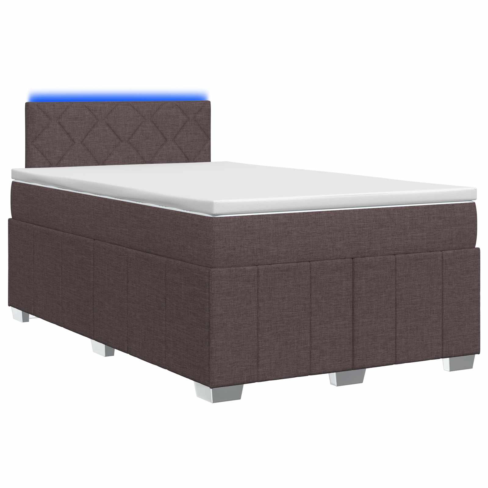 Boxspringbed met matras Donkerbruin 120 x 190 cm Stof – afbeelding 1