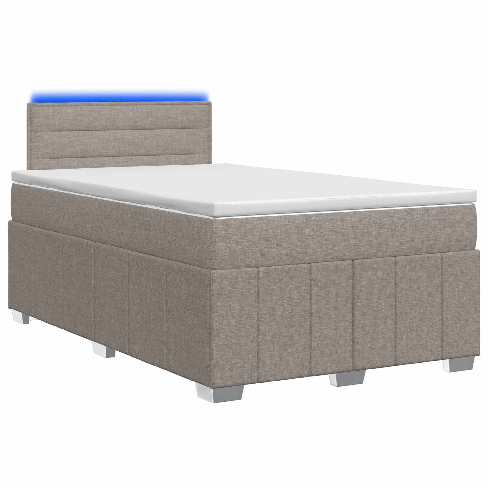 Boxspringbed met matras met hoofdeinde Taupe 120 x 200 cm Stof