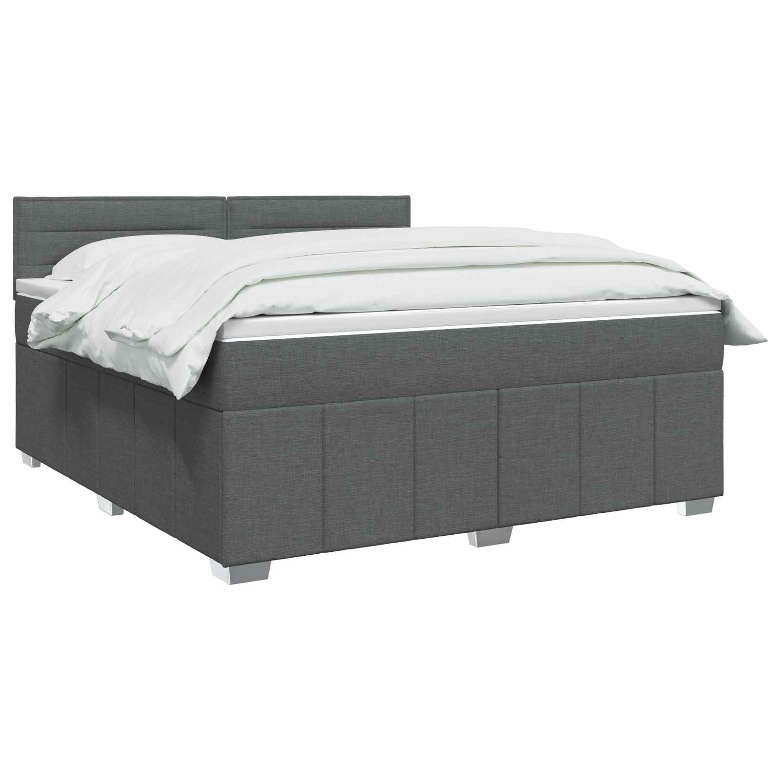 Boxspringbed met matras Donkerbruin 140 x 200 cm Stof – afbeelding 3
