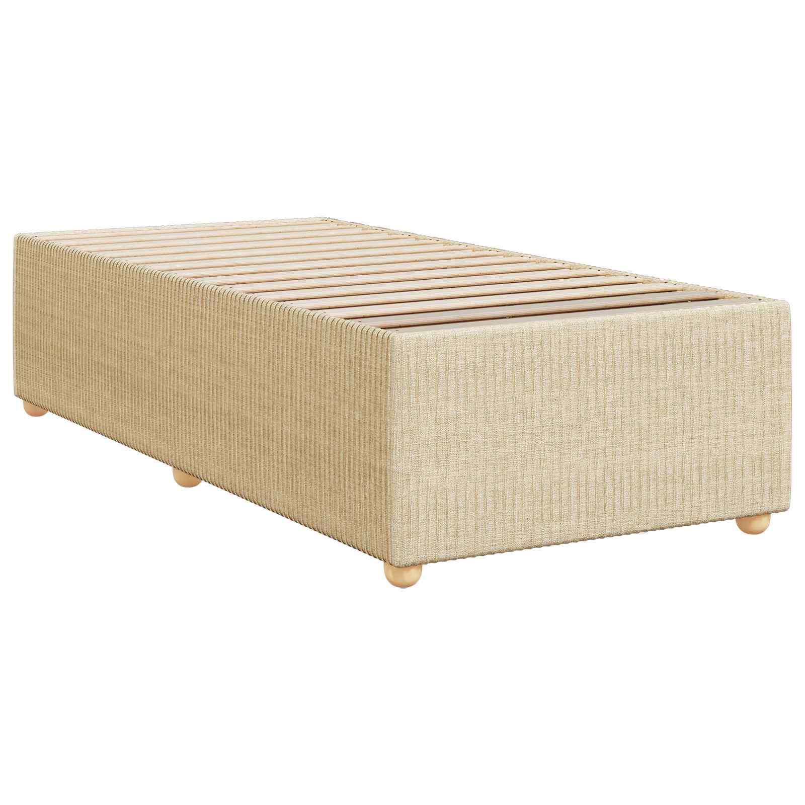 Boxspringbed met matras Crèmekleurig 90 x 190 cm Stof – afbeelding 4