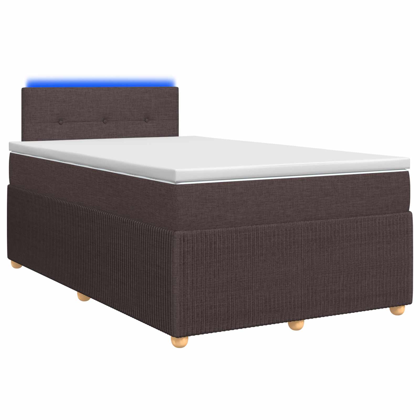 Boxspringbed met matras Donkerbruin 120 x 190 cm Stof – afbeelding 1