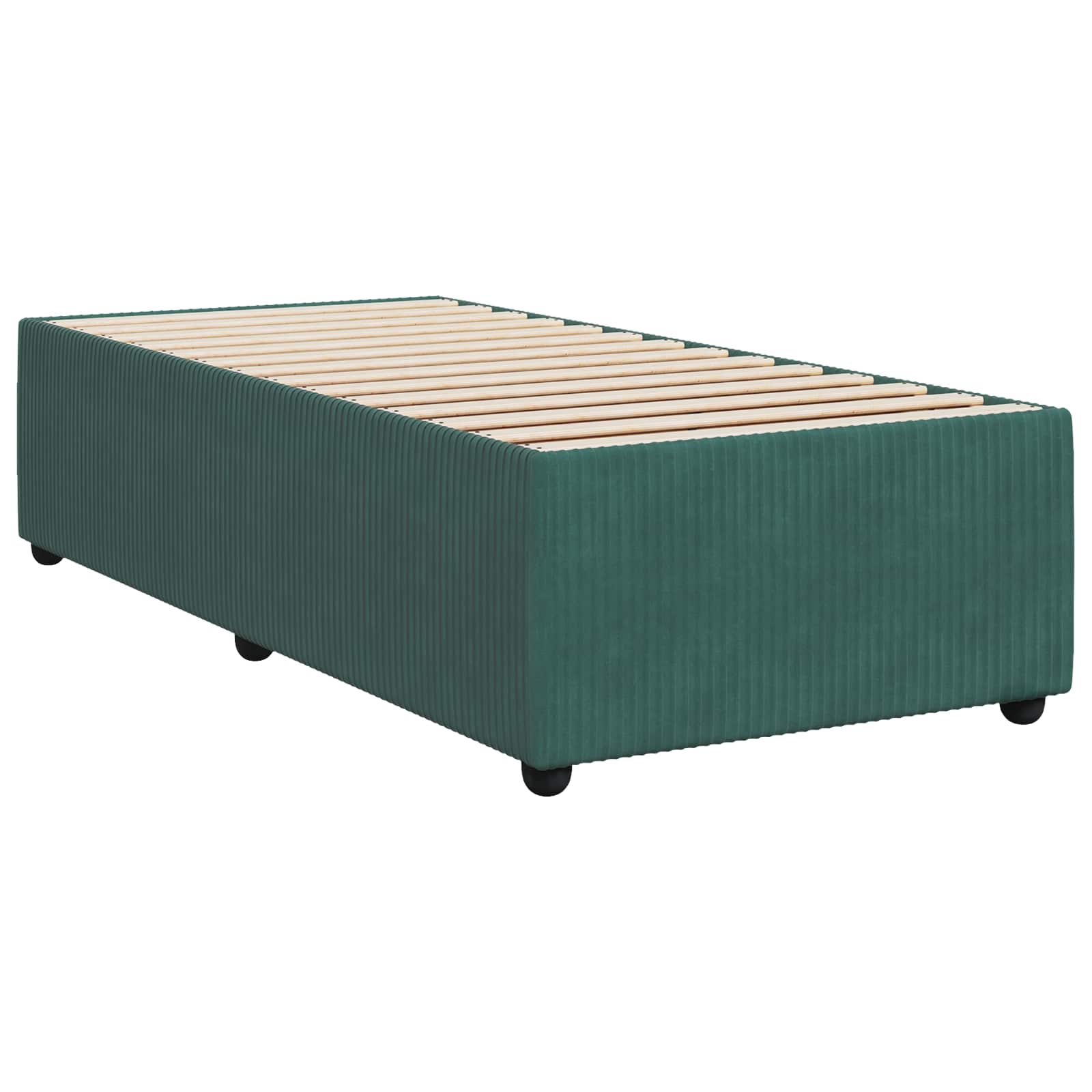 Boxspringbed met matras Donkergroen 90 x 190 cm Fluweel – afbeelding 4