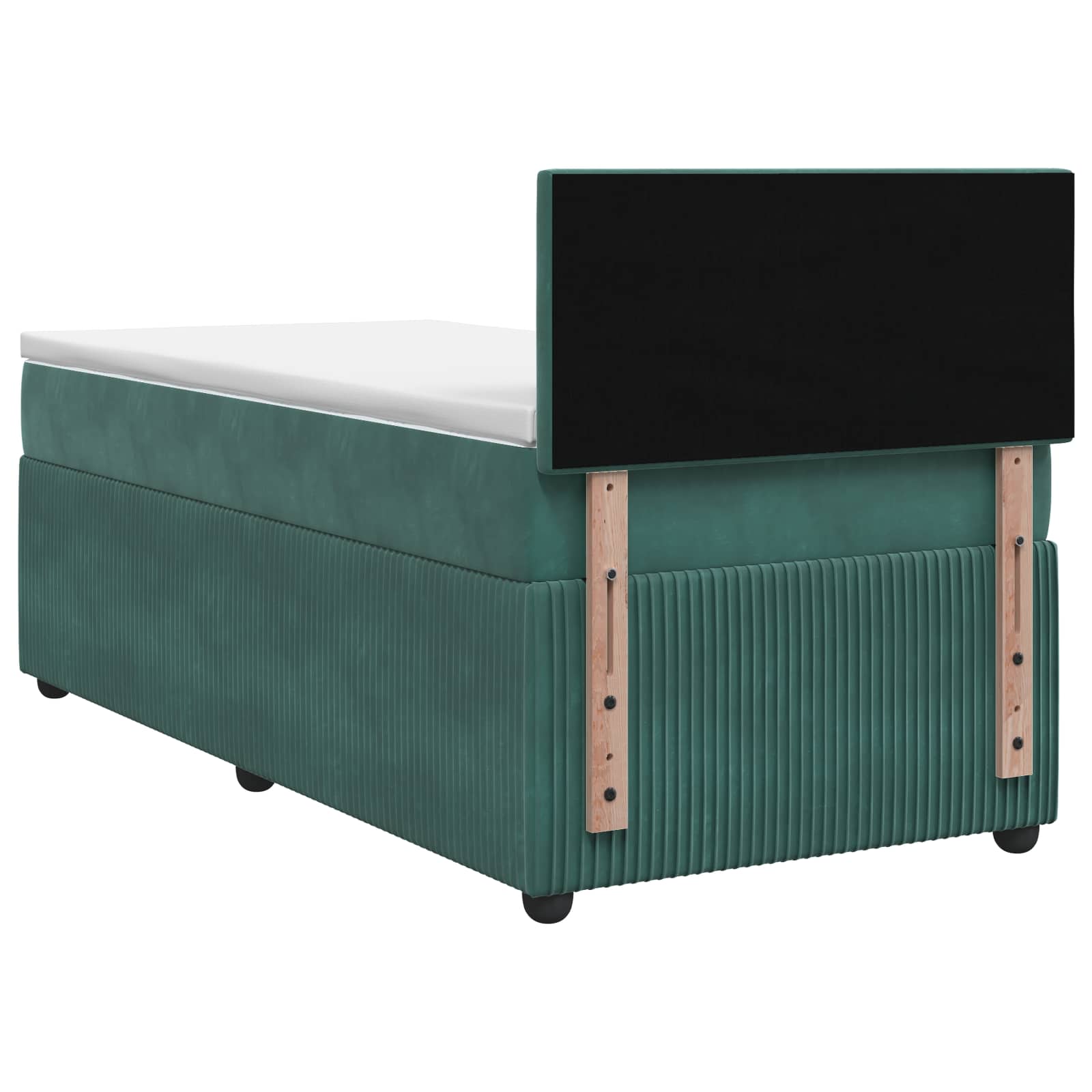 Boxspringbed met matras Donkergroen 90 x 190 cm Fluweel – afbeelding 7