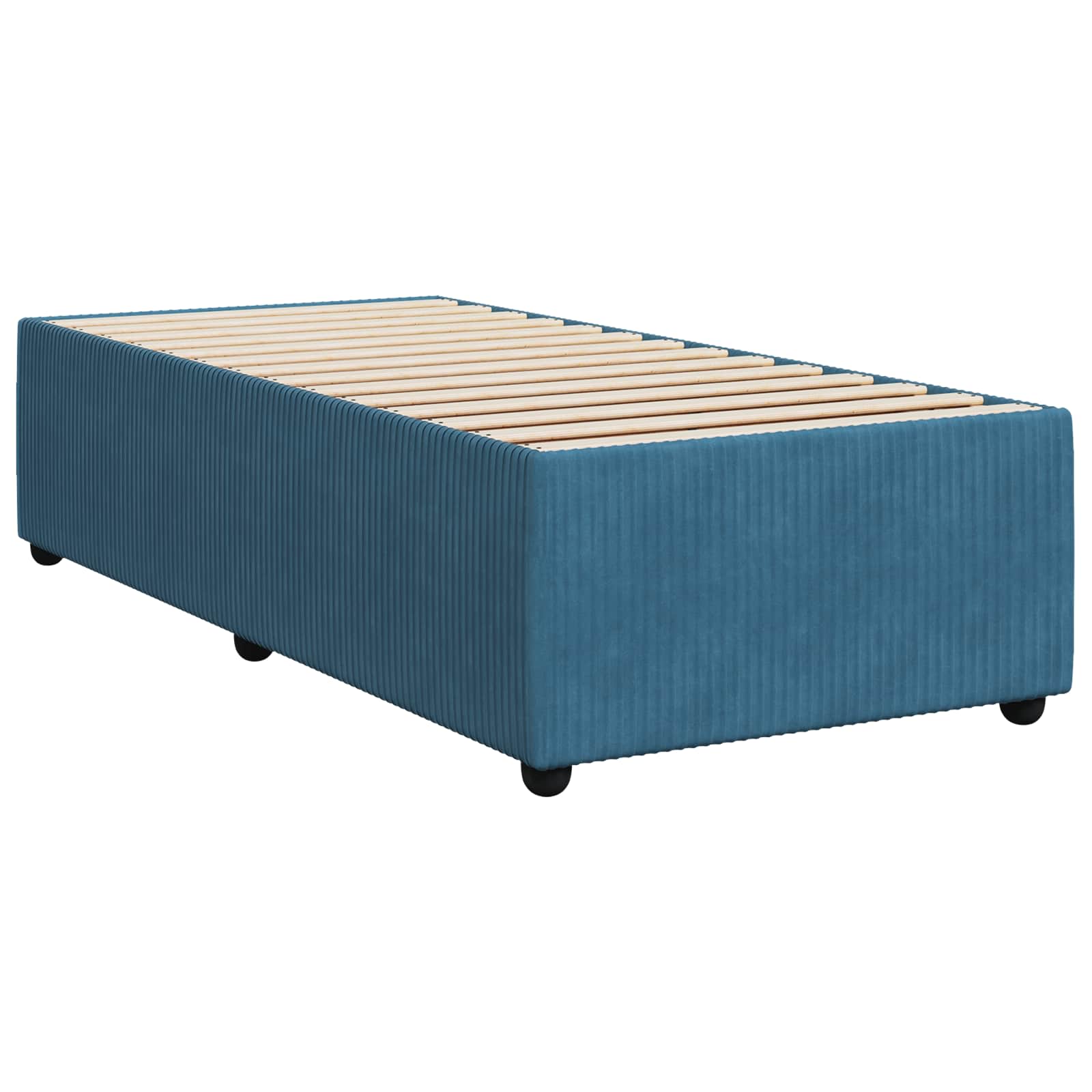 Boxspringbed met matras Blauw 90 x 200 cm Fluweel – afbeelding 4