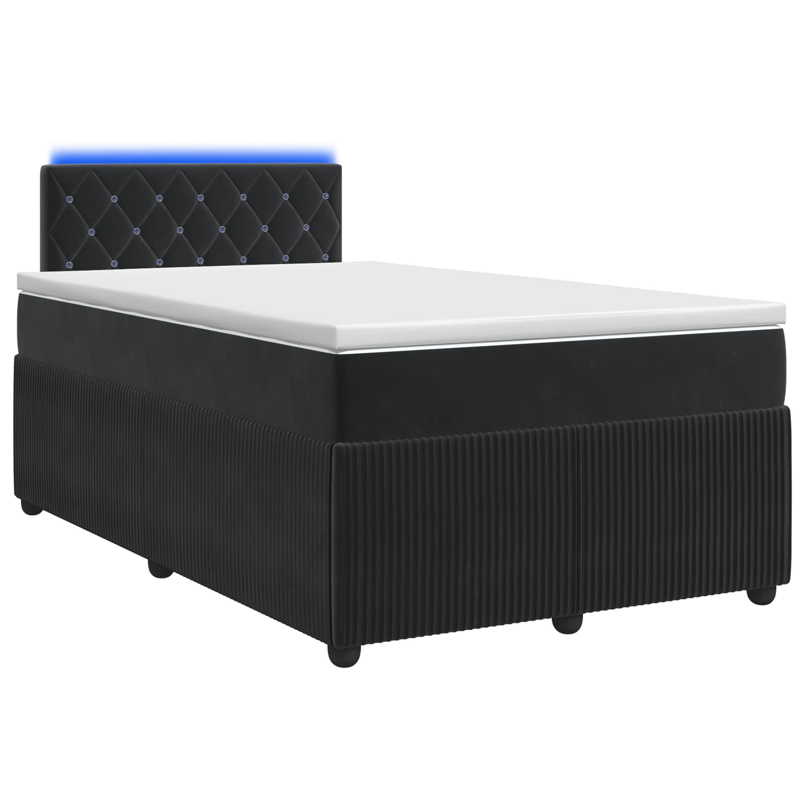 Boxspringbed met matras Zwart 120 x 190 cm Fluweel – afbeelding 1