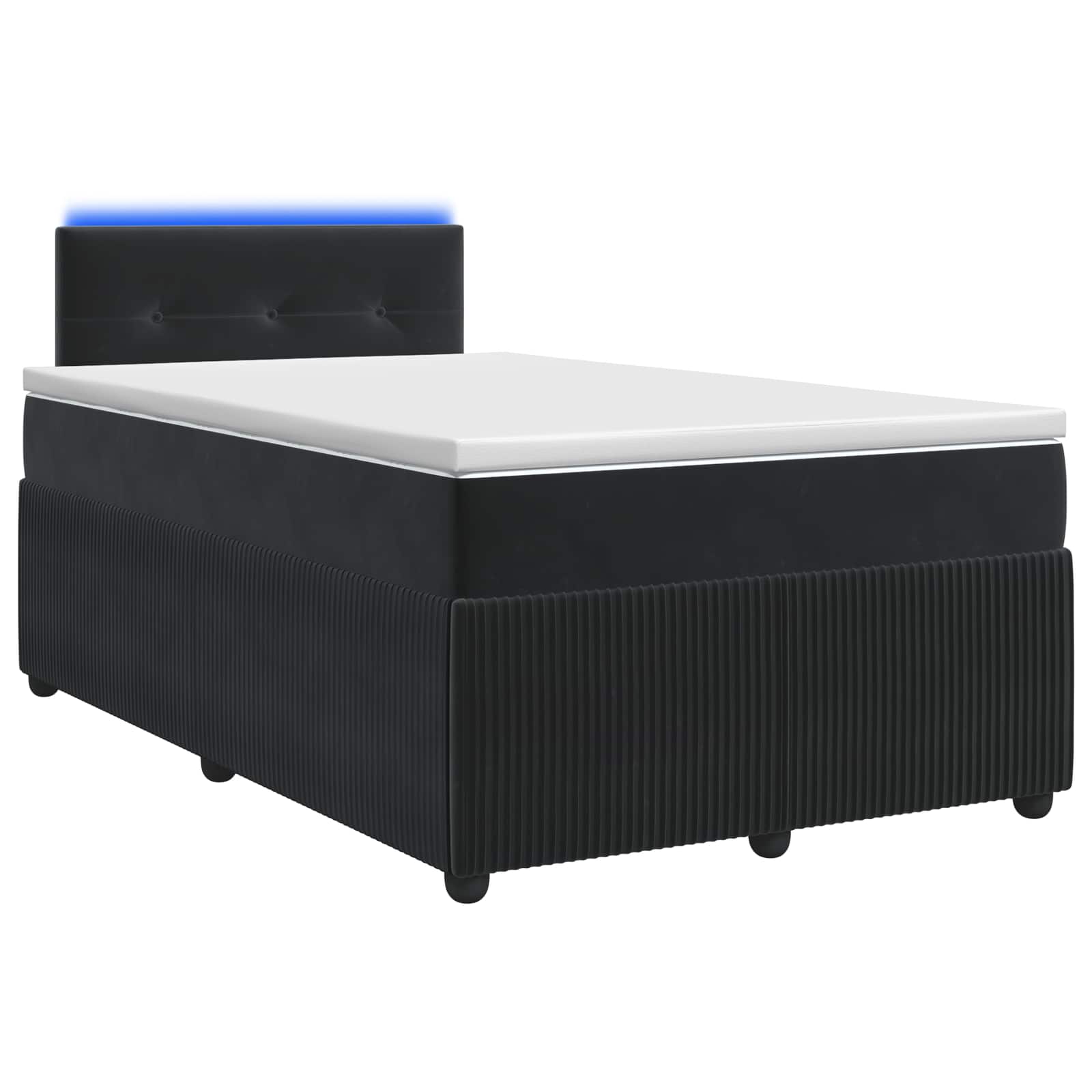 Boxspringbed met matras Zwart 120 x 190 cm Fluweel – afbeelding 1