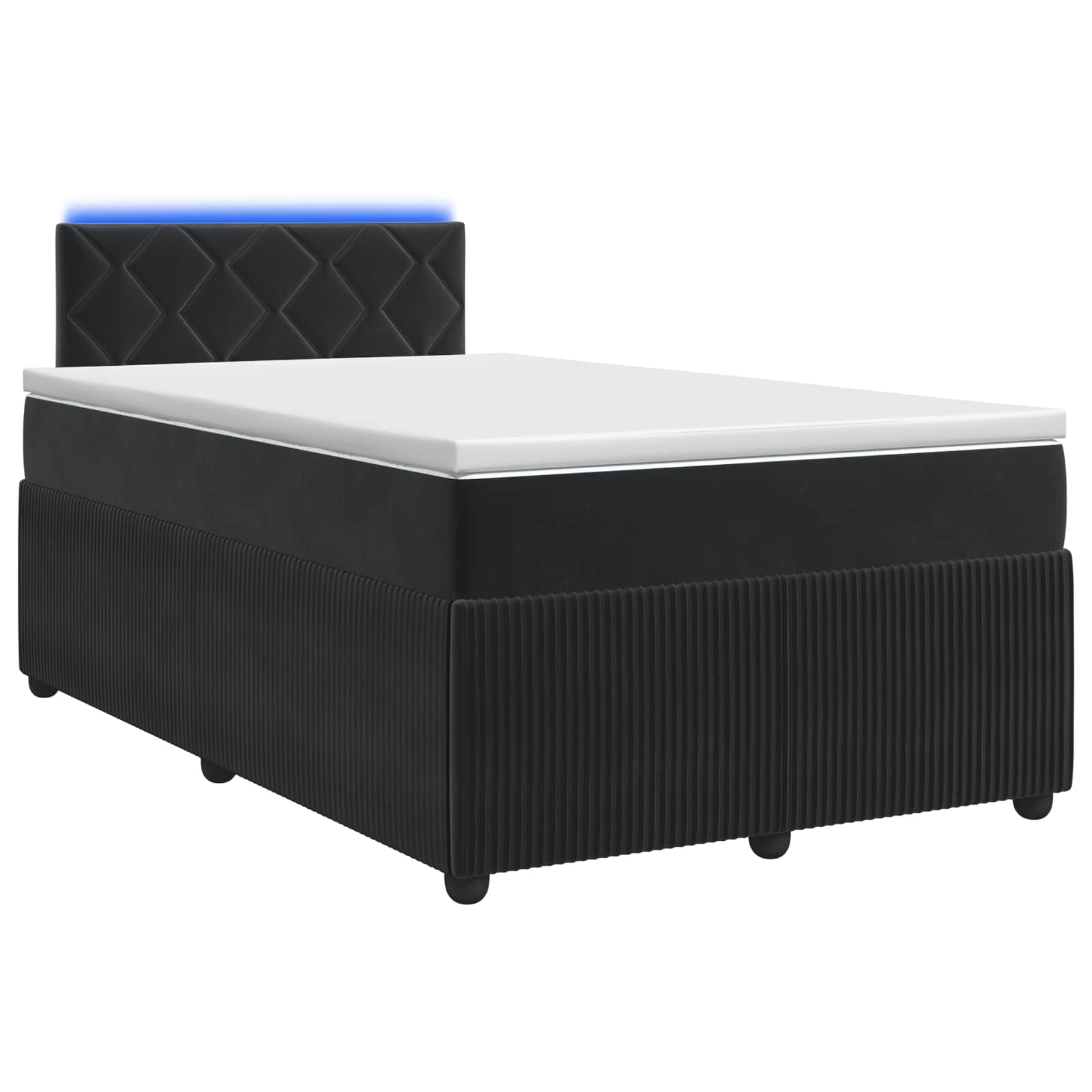 Boxspringbed met matras Zwart 120 x 190 cm Fluweel – afbeelding 1