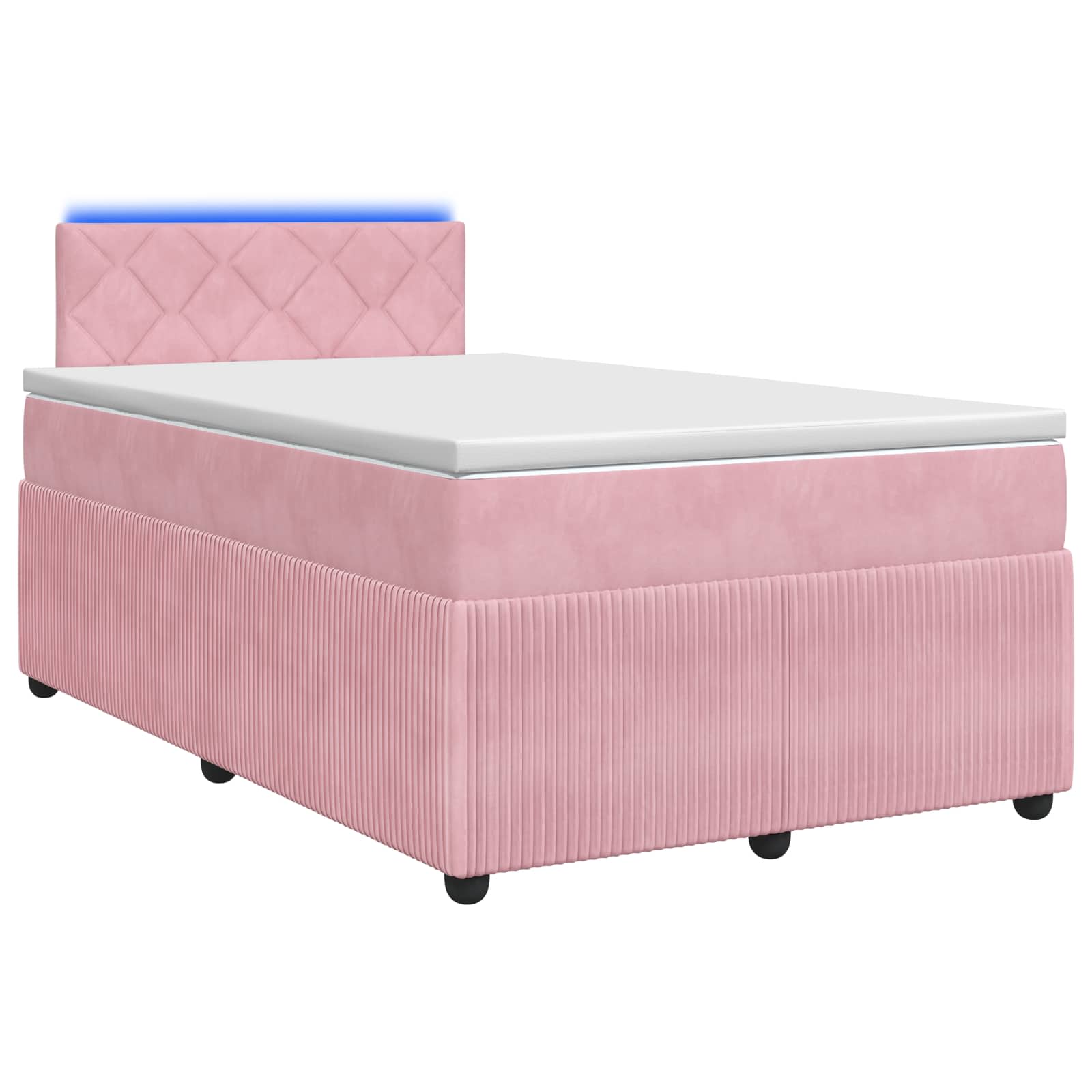 Boxspringbed met matras Roze 120 x 200 cm Fluweel – afbeelding 1