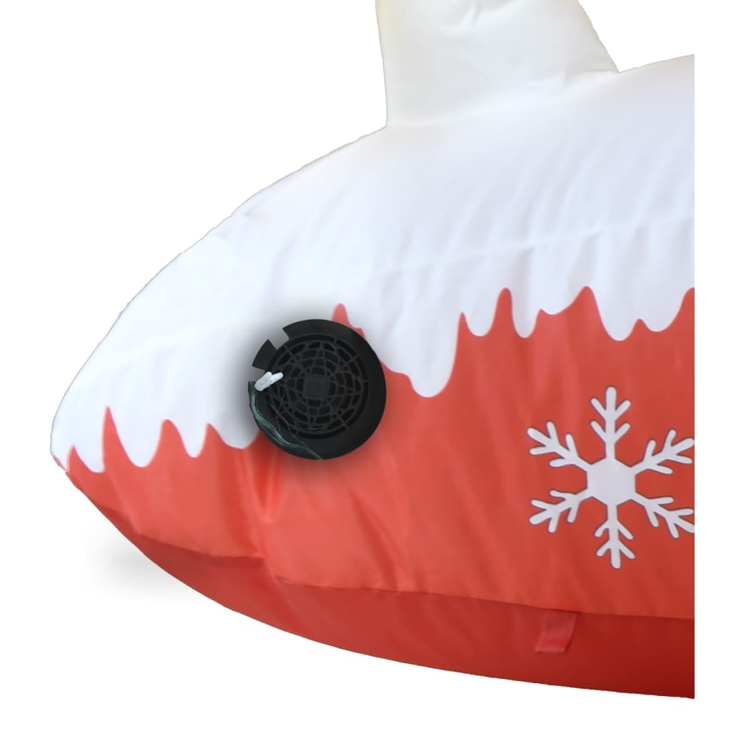 Kerstdecoratie kerstman en rendieren opblaasbaar LED 145 cm – afbeelding 6
