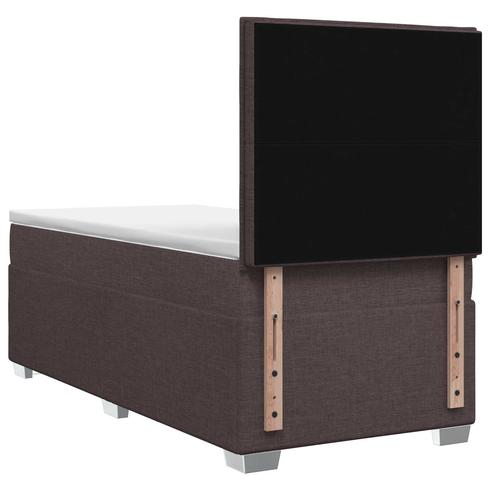 Boxspringbed met matras Donkerbruin 100 x 200 cm Stof – afbeelding 8