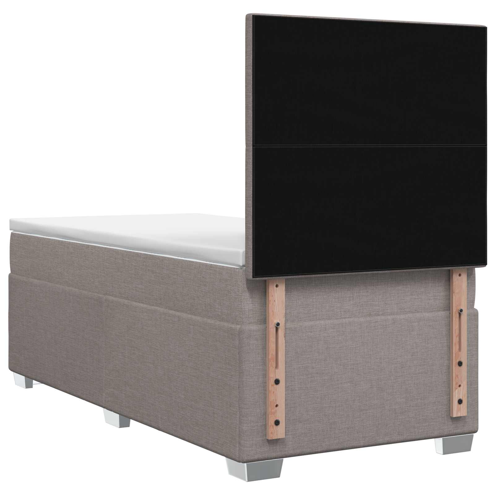 Boxspringbed met matras met hoofdeinde Taupe 100 x 200 cm Stof – afbeelding 8