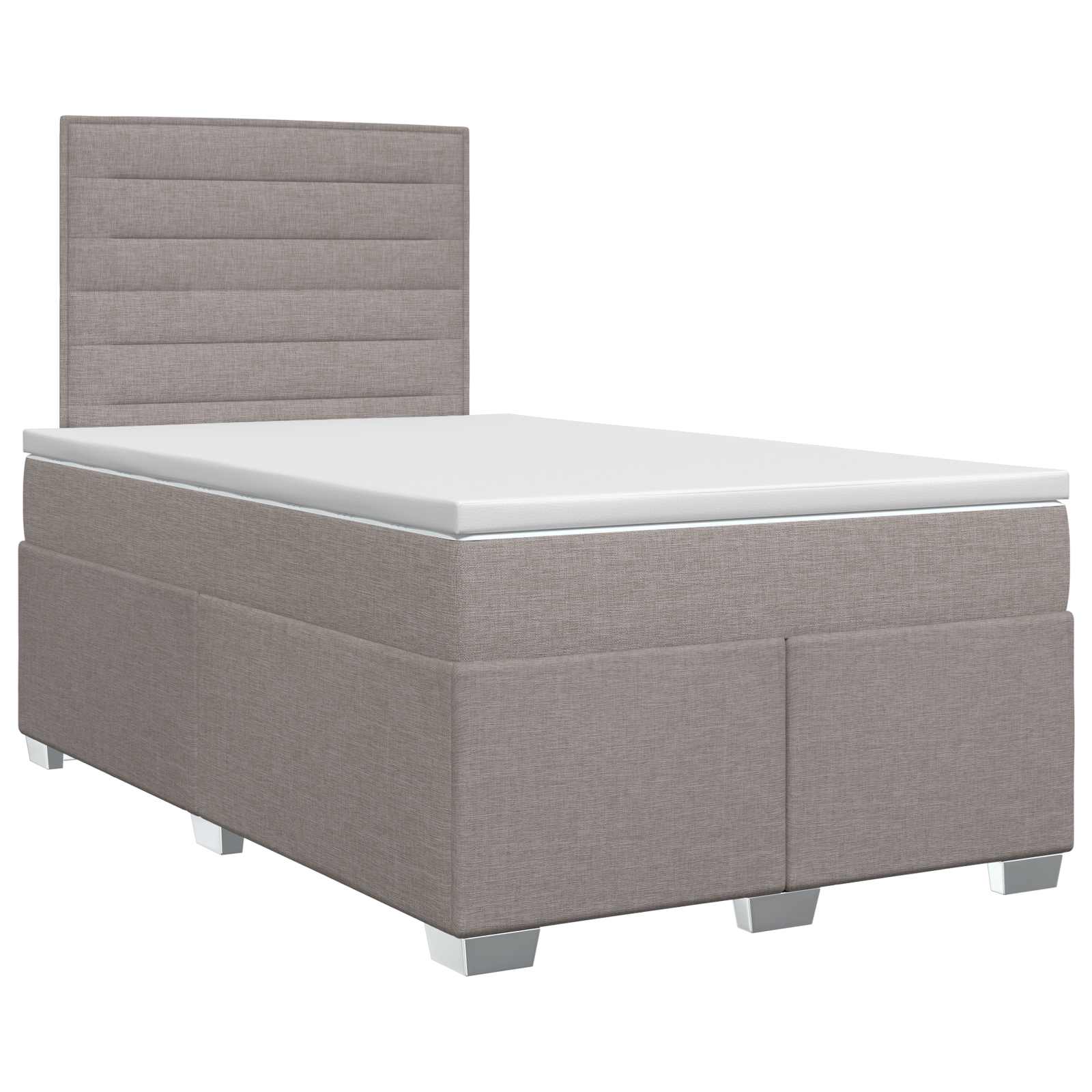 Boxspringbed met matras met hoofdeinde Taupe 120 x 200 cm Stof – afbeelding 2