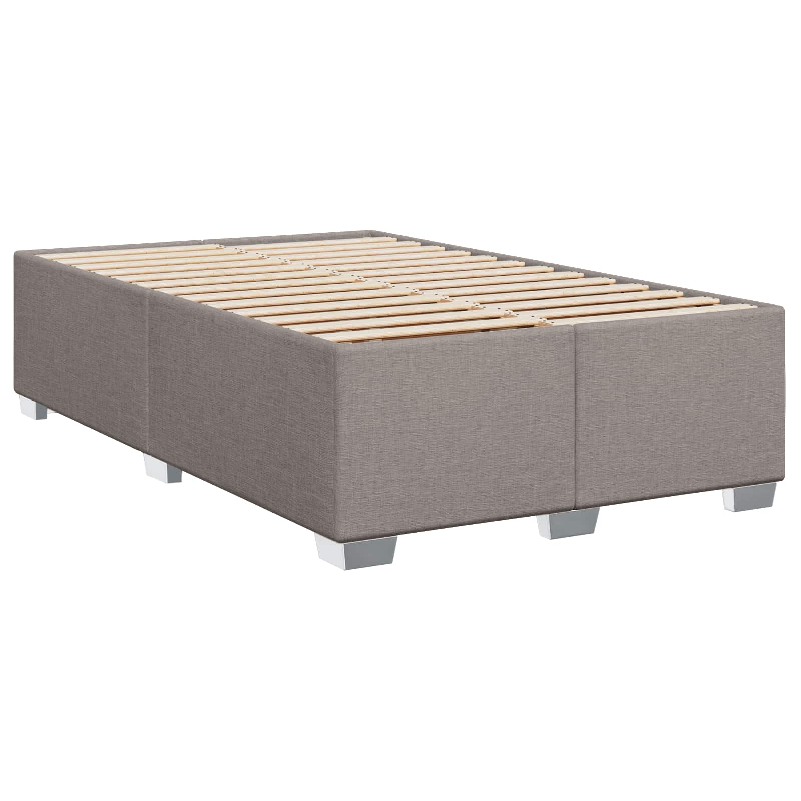 Boxspringbed met matras met hoofdeinde Taupe 120 x 200 cm Stof – afbeelding 5