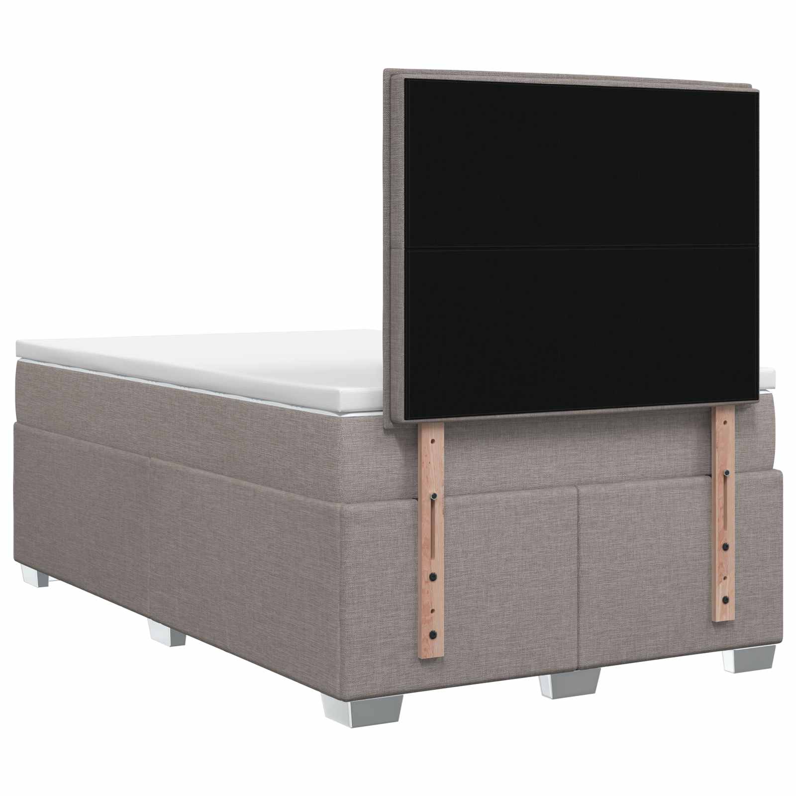 Boxspringbed met matras met hoofdeinde Taupe 120 x 200 cm Stof – afbeelding 8
